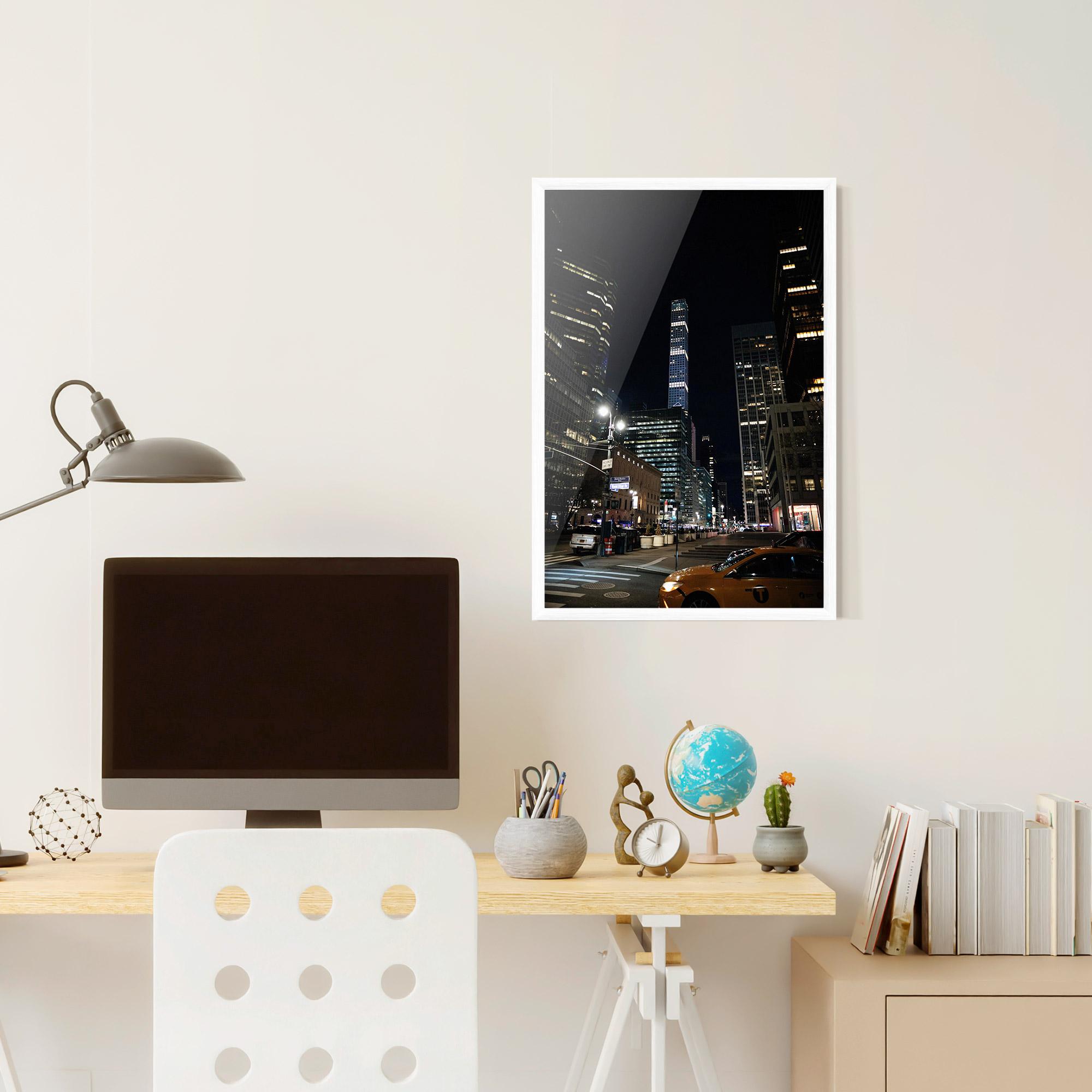 Plakat w Ramie Skyline Night Light mockup 6