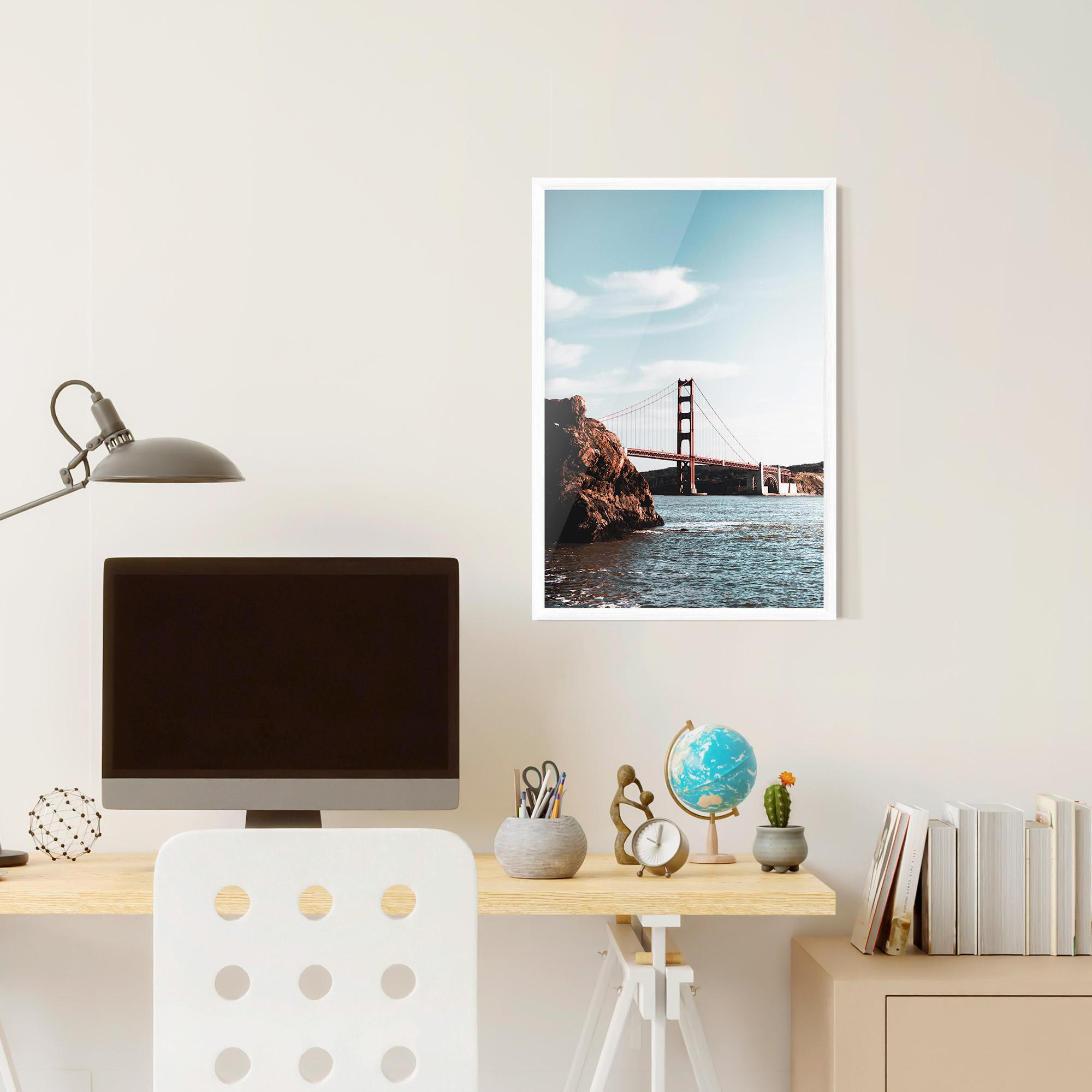 Plakat w Ramie Water Red Bridge mockup 6