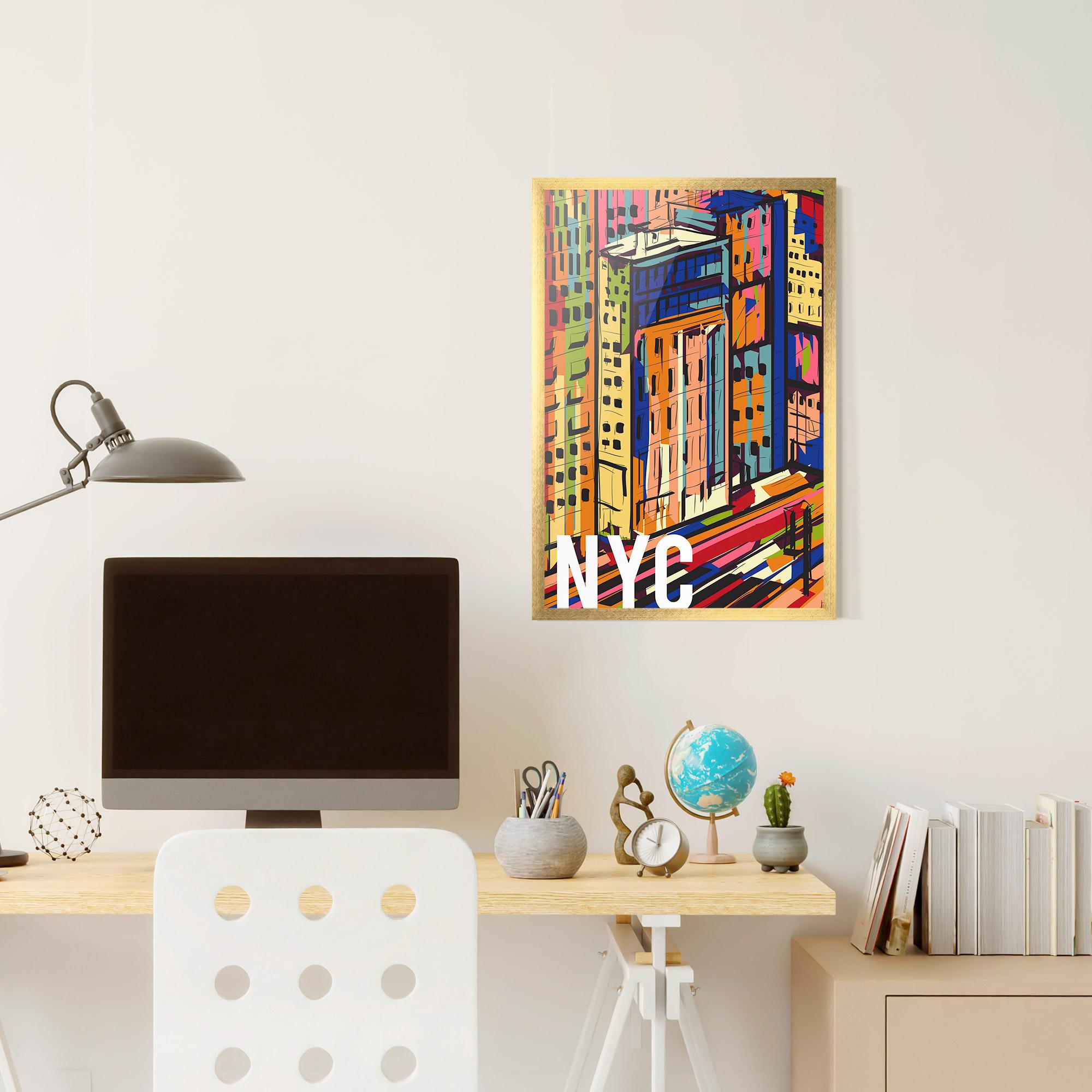 Plakat w Ramie New York City Art mockup 6