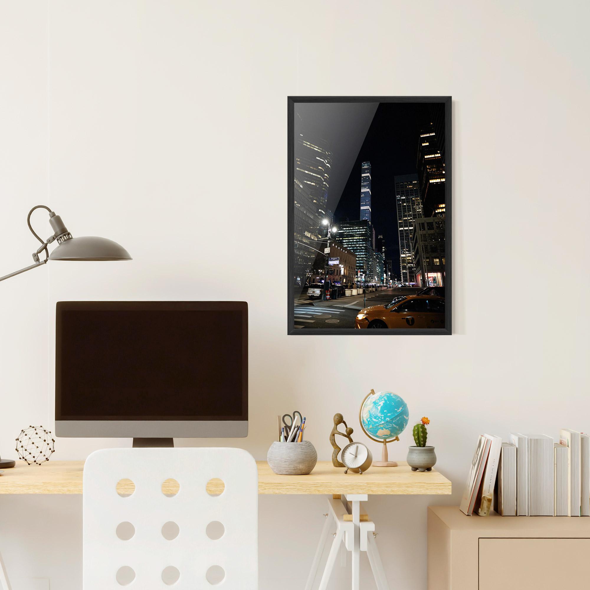 Plakat w Ramie Skyline Night Light mockup 6
