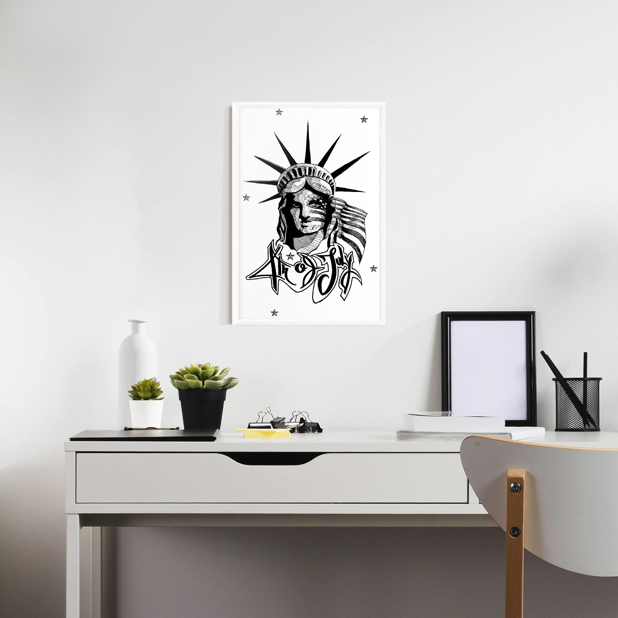 Plakat w Ramie Head Of Liberty Statue mockup 7