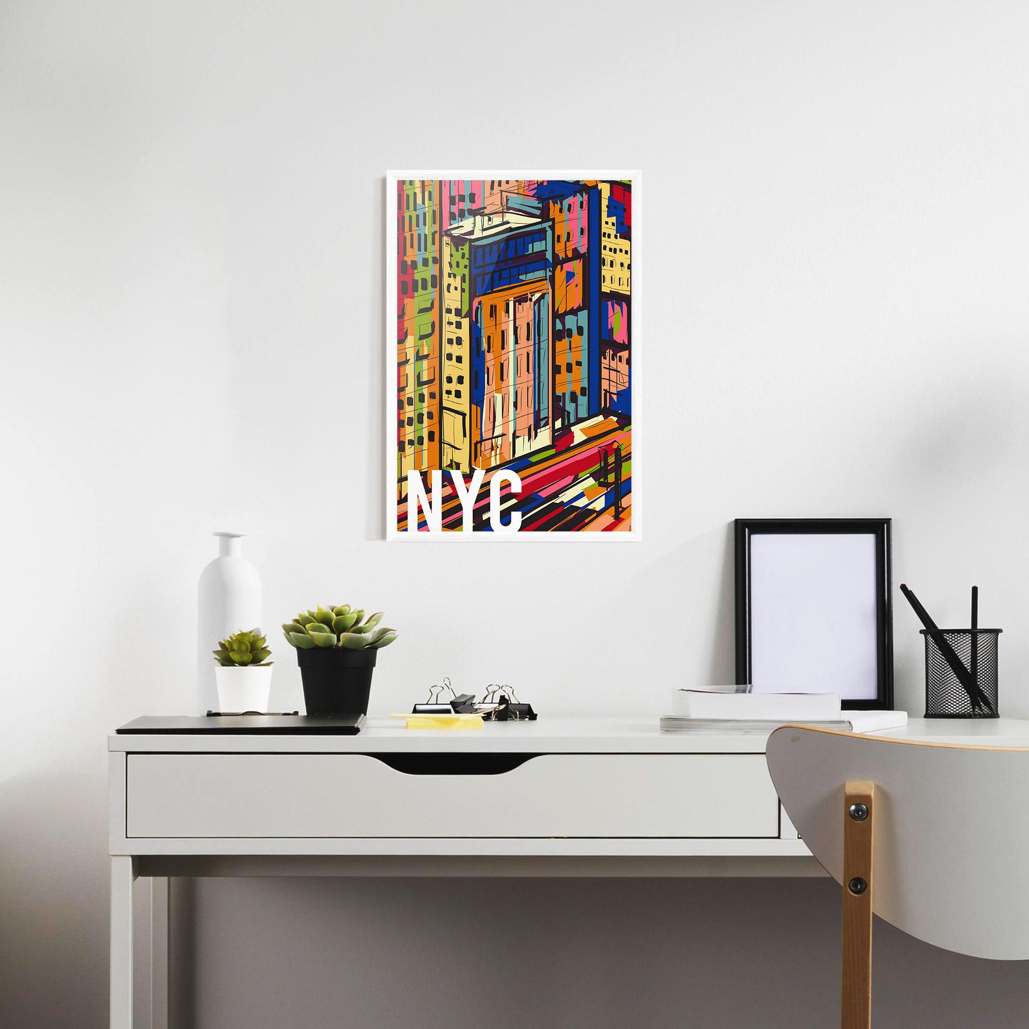 Plakat w Ramie New York City Art mockup 7