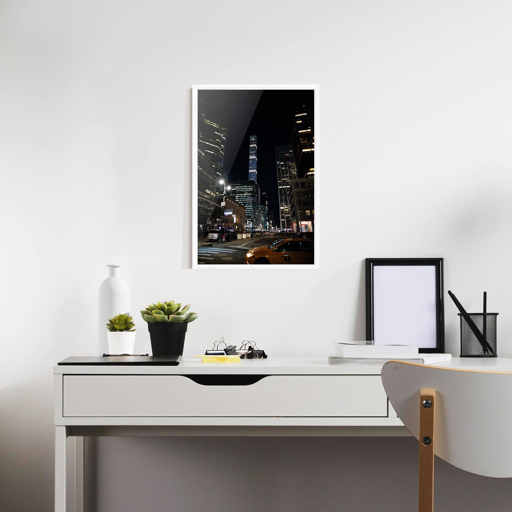 Plakat w Ramie Skyline Night Light mockup 7