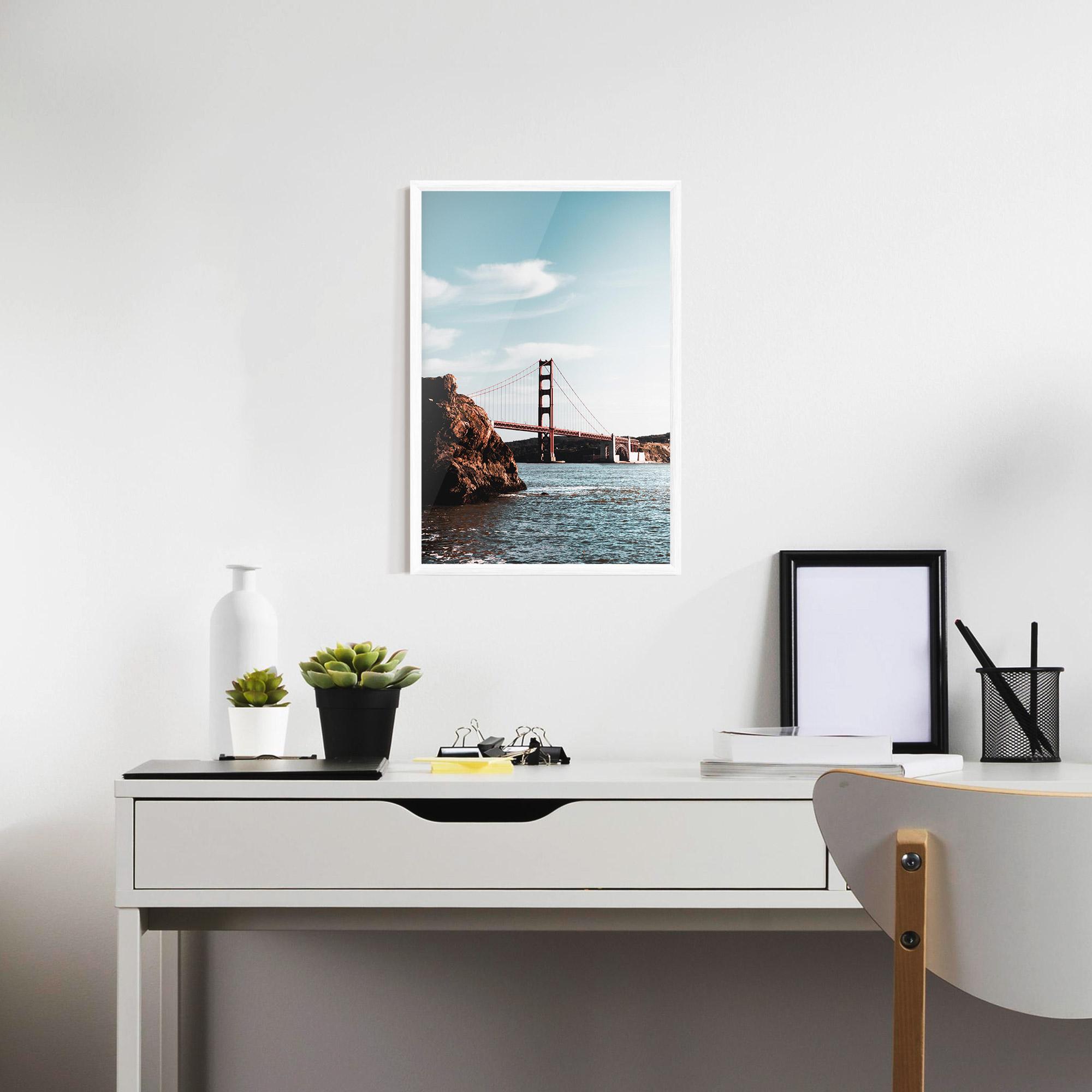 Plakat w Ramie Water Red Bridge mockup 7