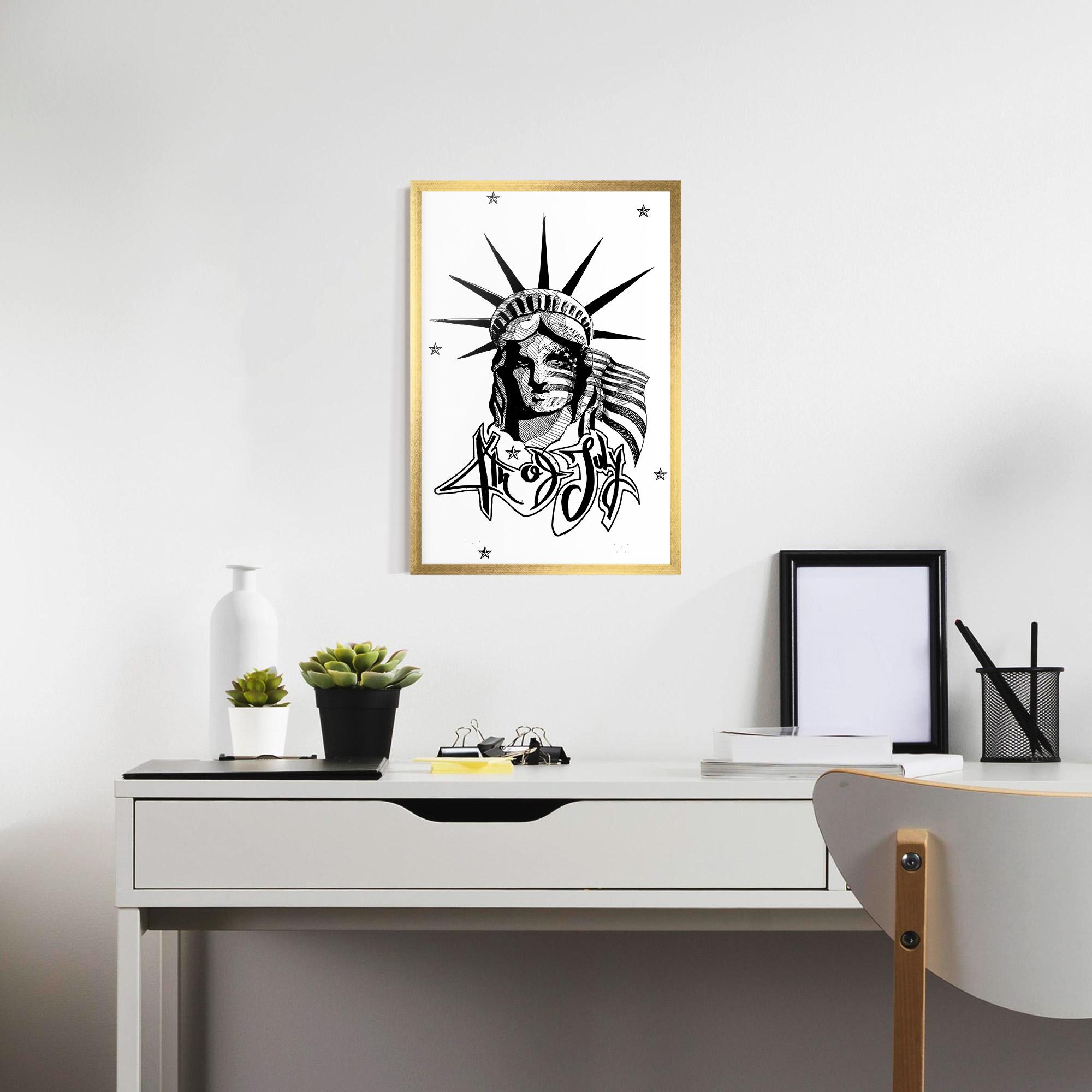 Plakat w Ramie Head Of Liberty Statue mockup 7