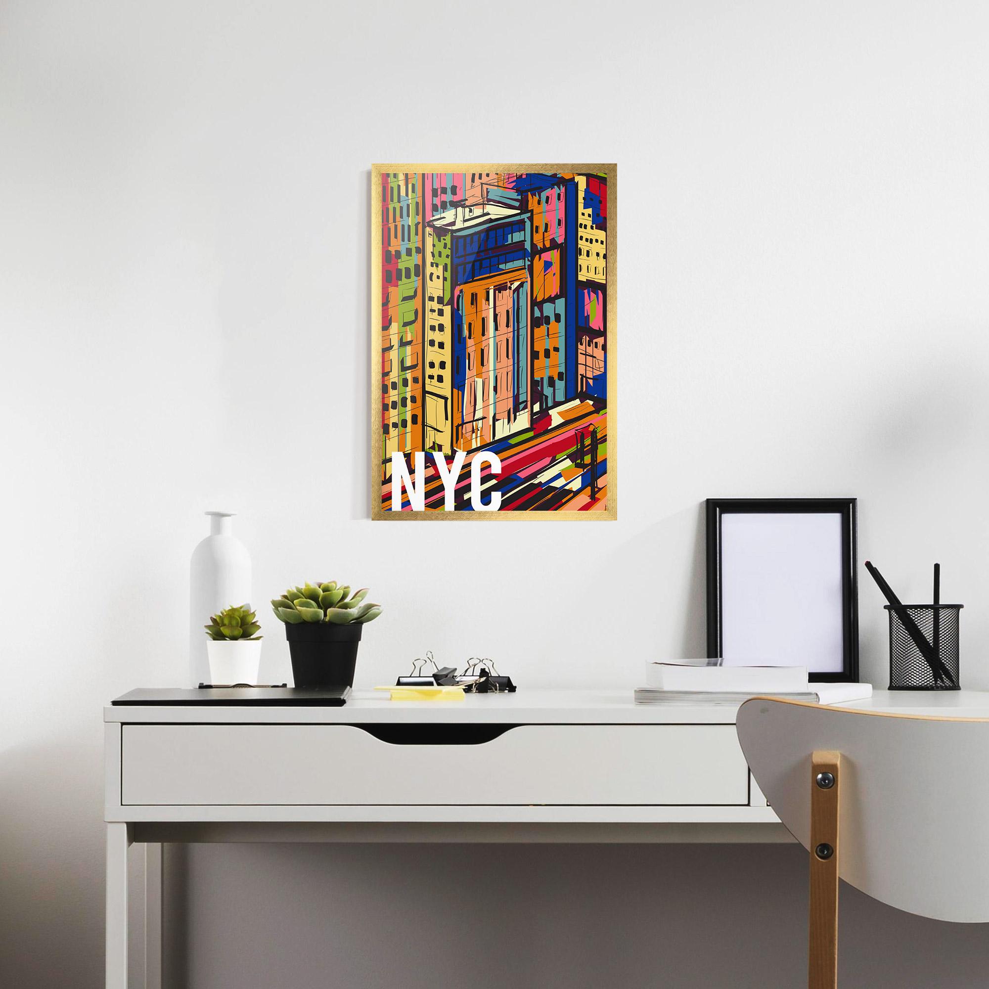 Plakat w Ramie New York City Art mockup 7