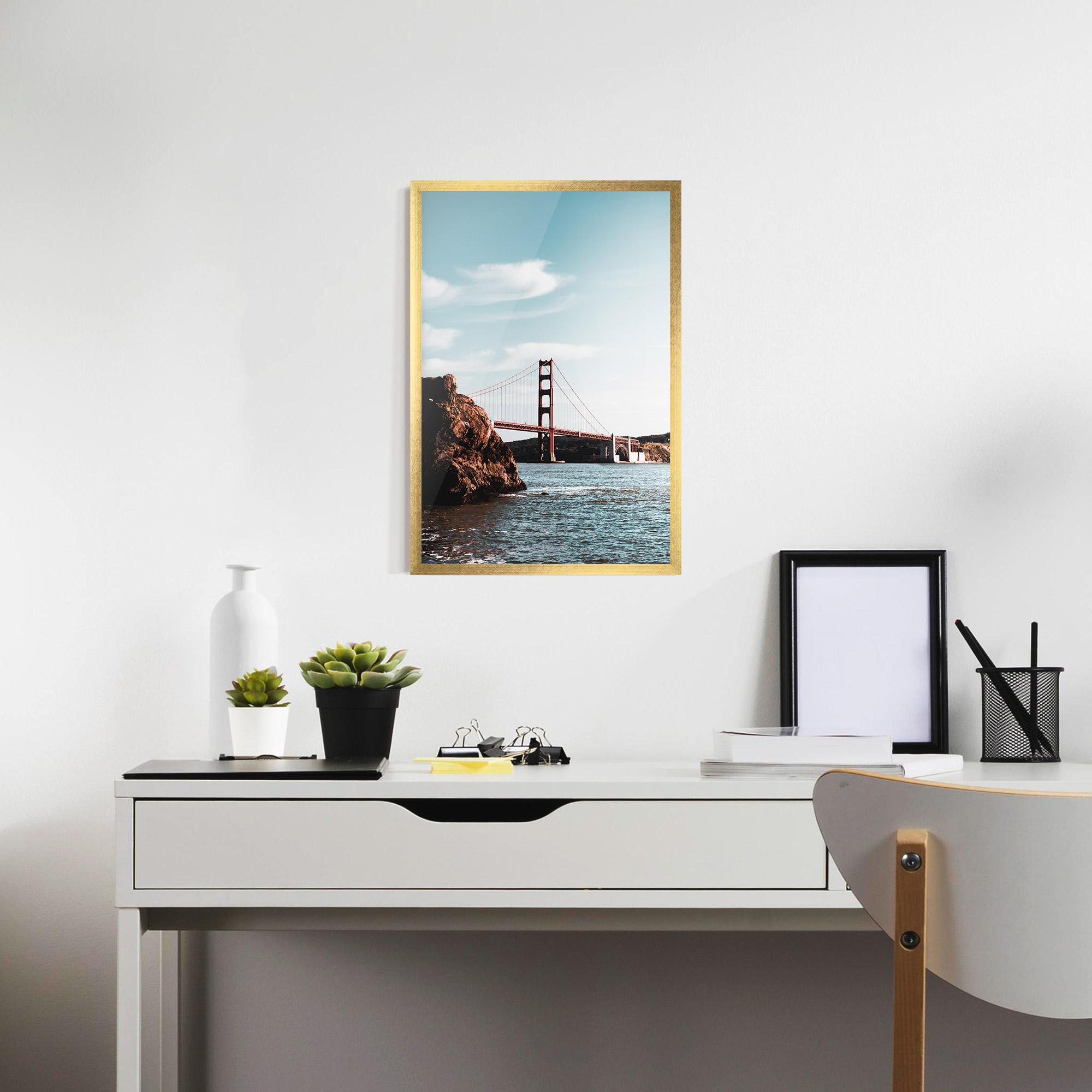 Plakat w Ramie Water Red Bridge mockup 7