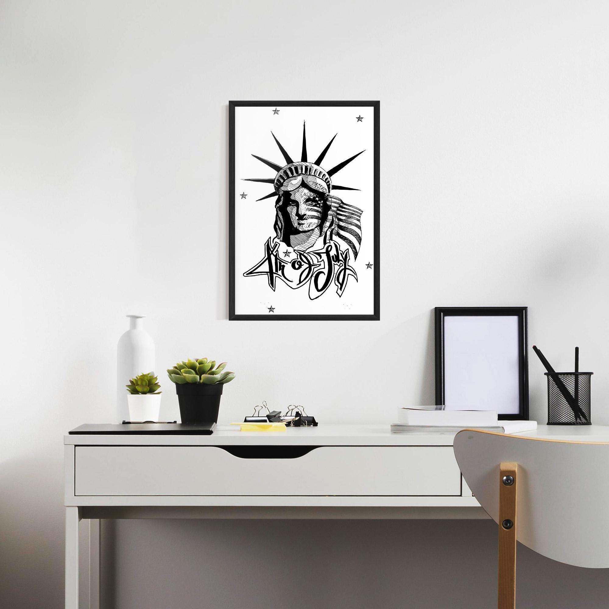 Plakat w Ramie Head Of Liberty Statue mockup 7