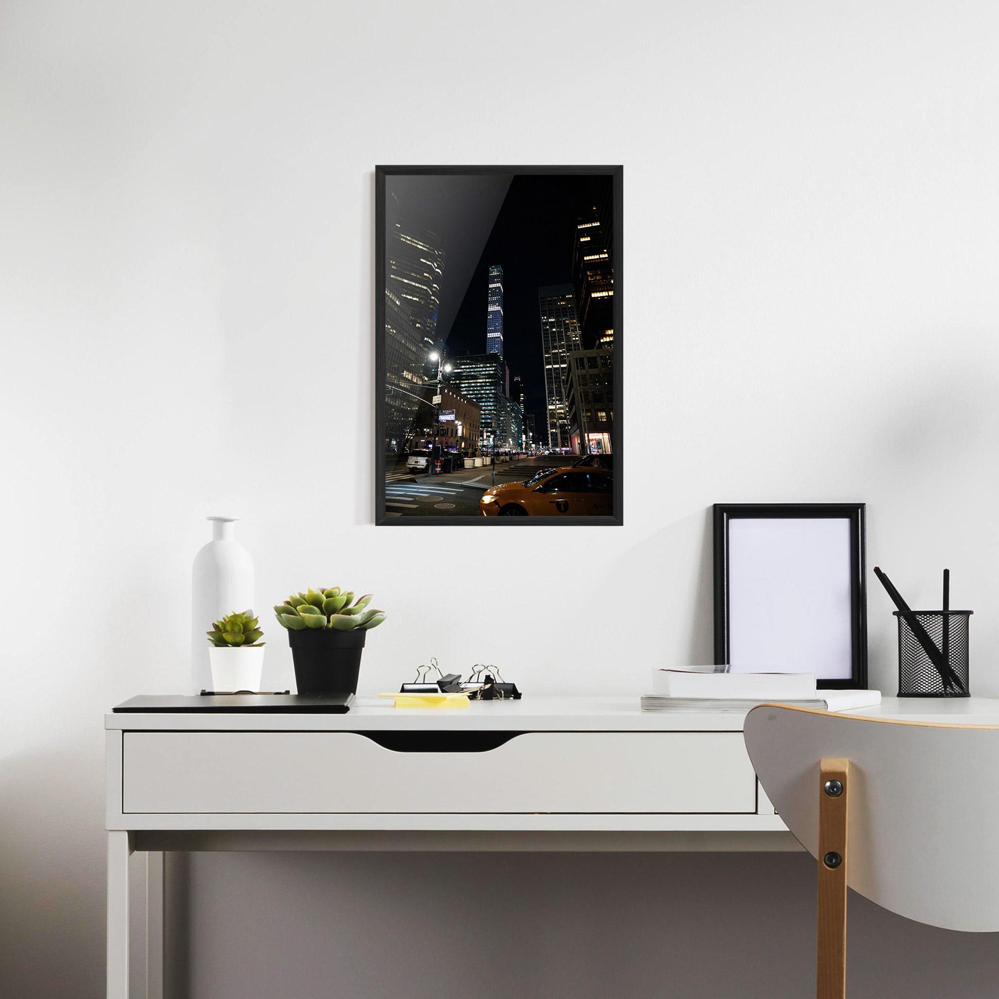 Plakat w Ramie Skyline Night Light mockup 7