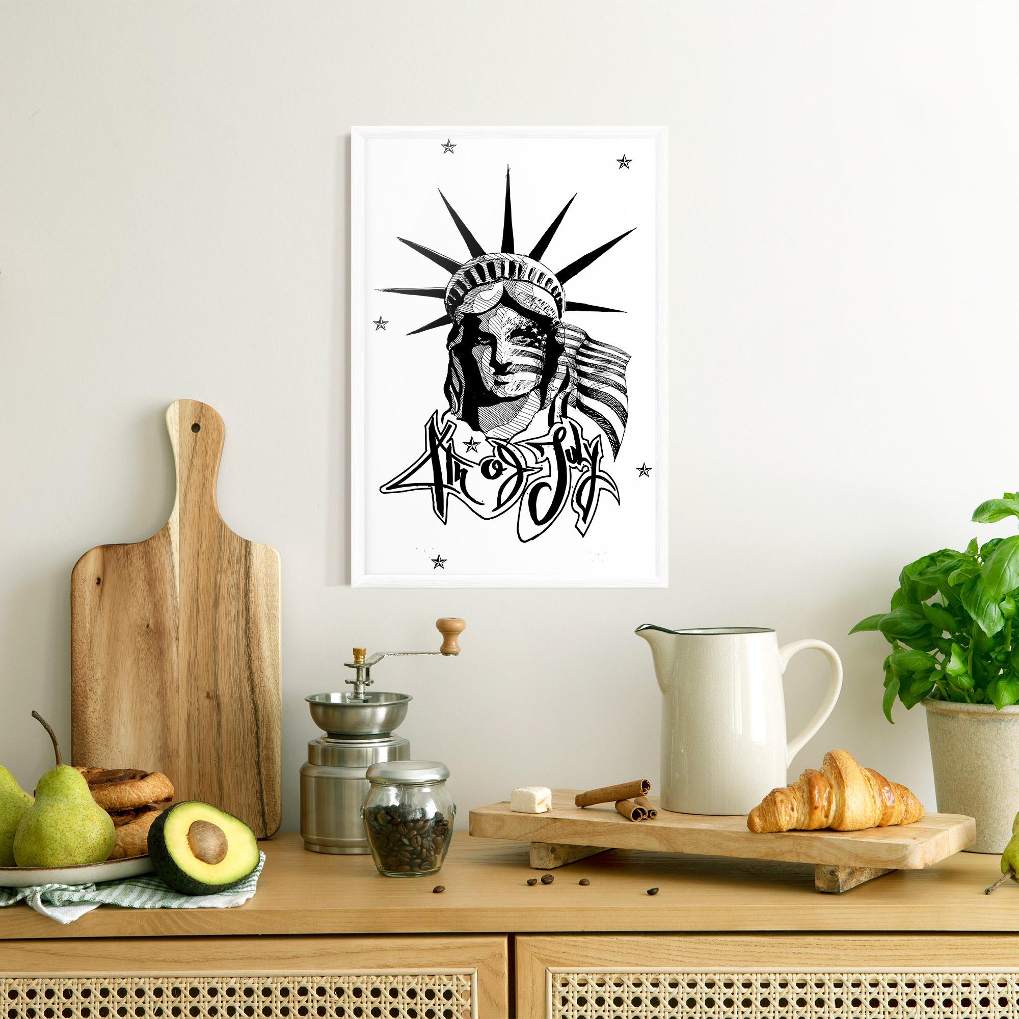 Plakat w Ramie Head Of Liberty Statue mockup 8