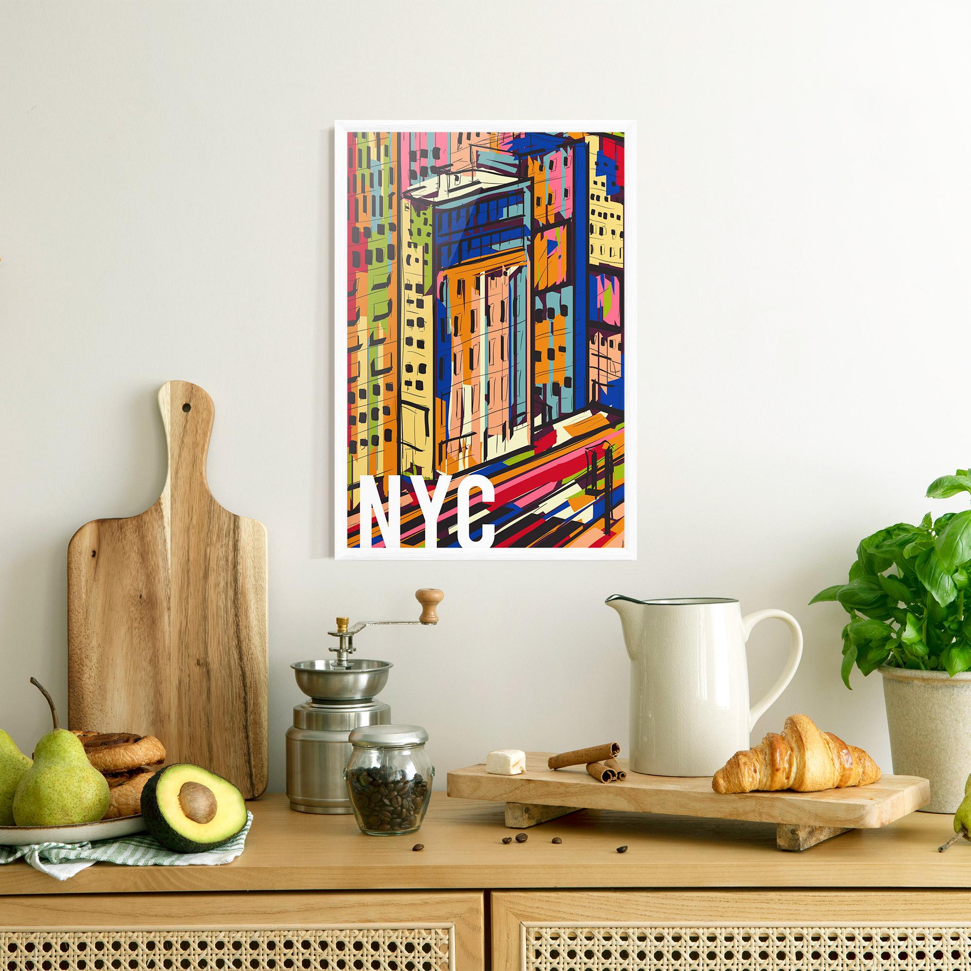 Plakat w Ramie New York City Art mockup 8