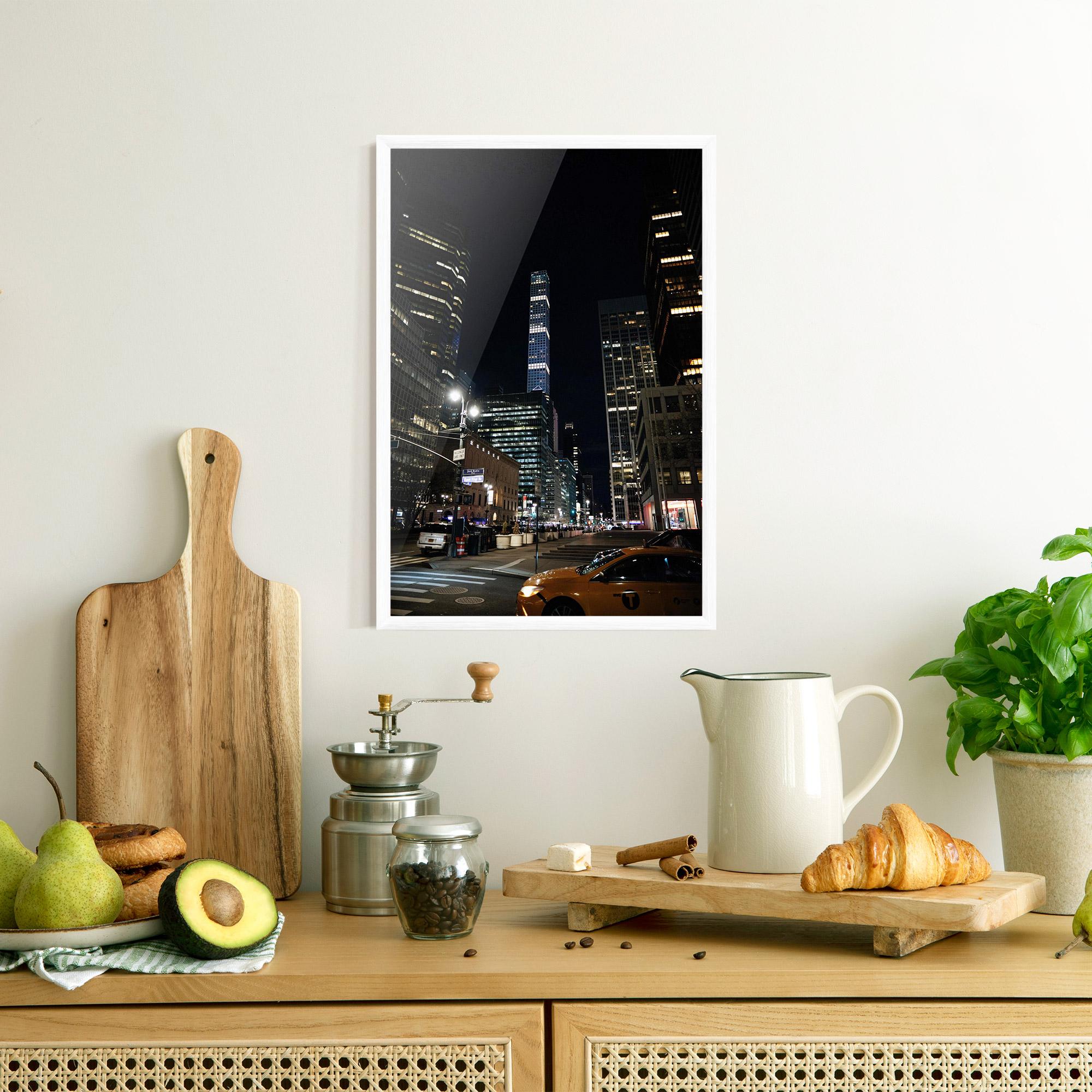Plakat w Ramie Skyline Night Light mockup 8