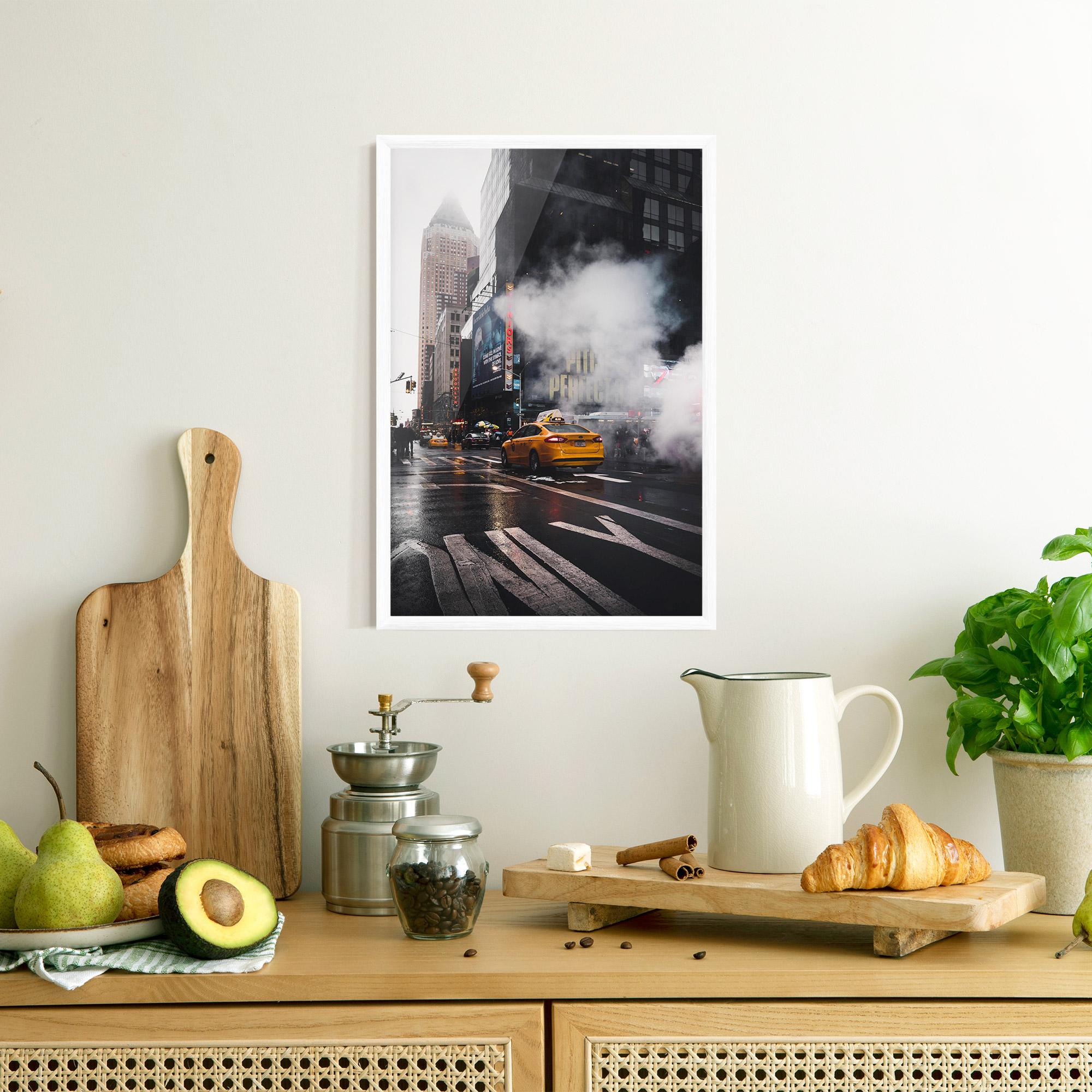 Plakat w Ramie Taxi Smoke City mockup 8
