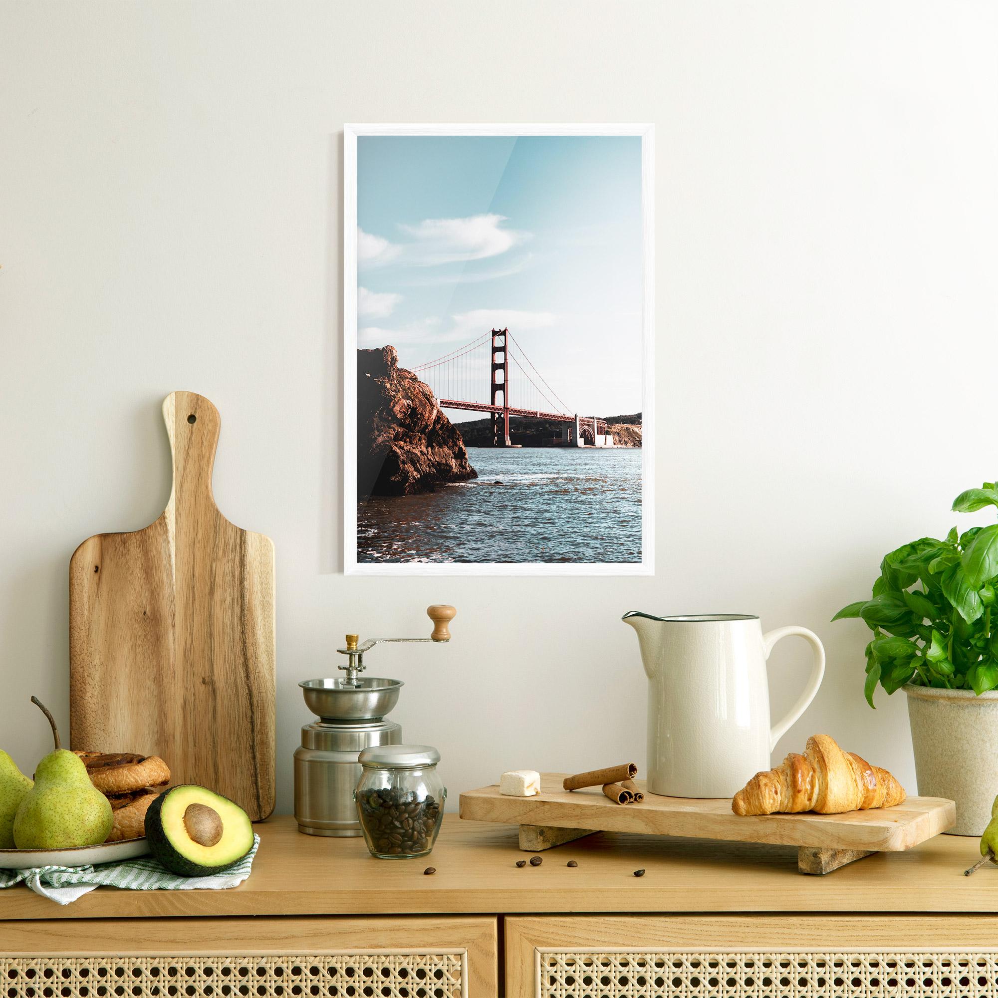 Plakat w Ramie Water Red Bridge mockup 8