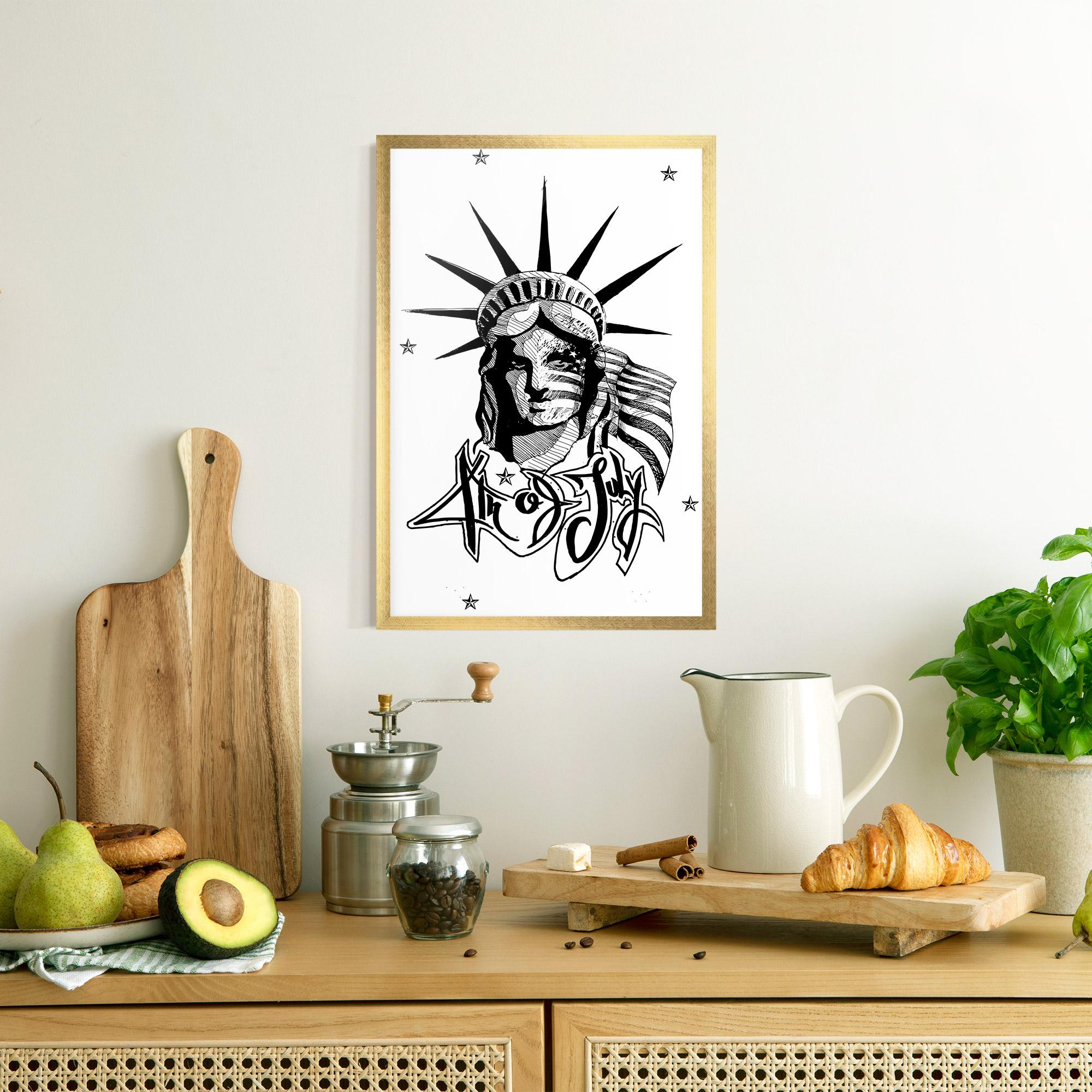 Plakat w Ramie Head Of Liberty Statue mockup 8