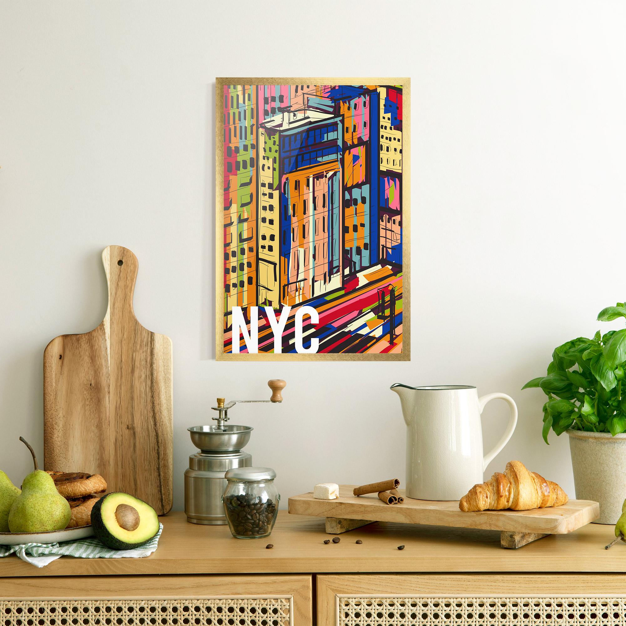 Plakat w Ramie New York City Art mockup 8