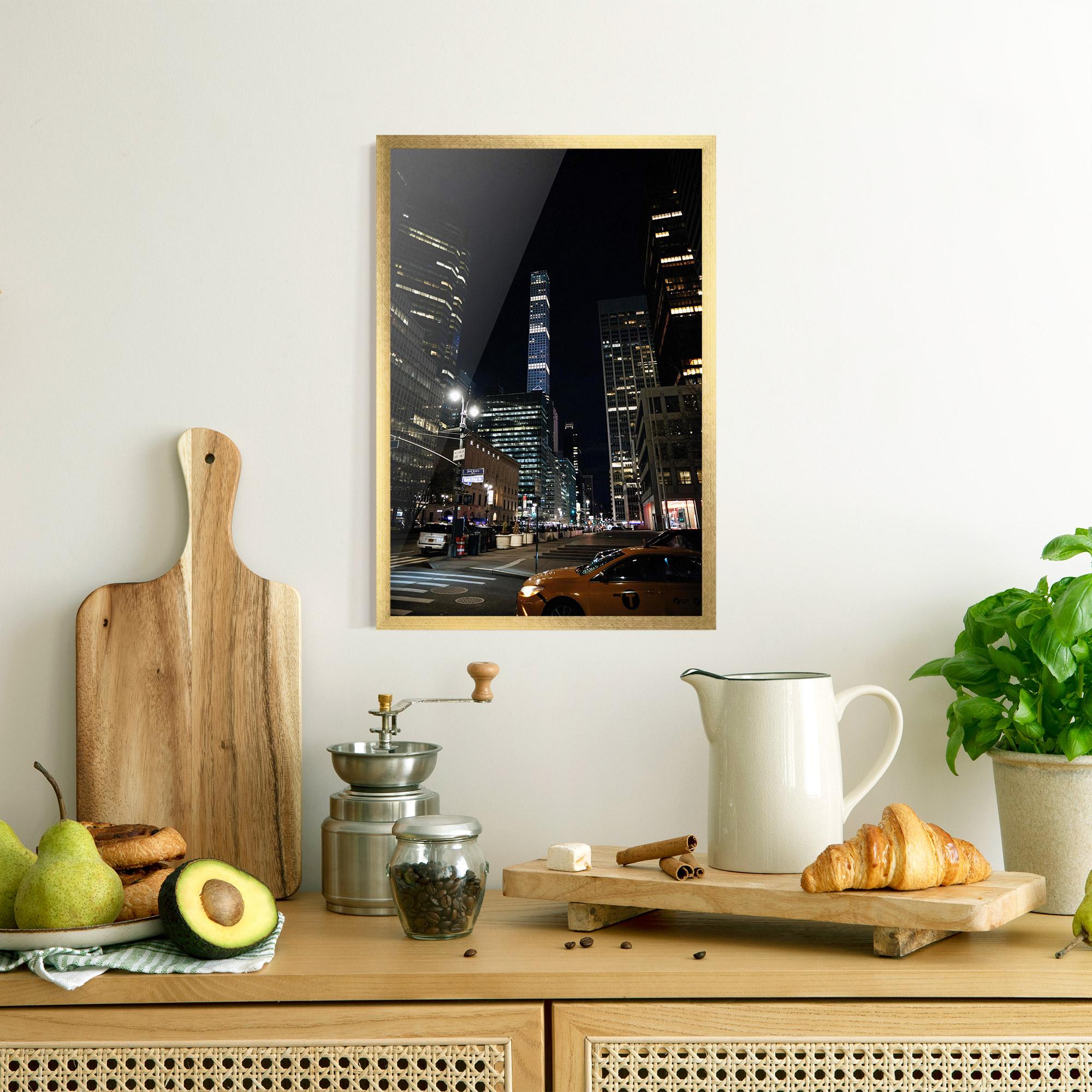 Plakat w Ramie Skyline Night Light mockup 8