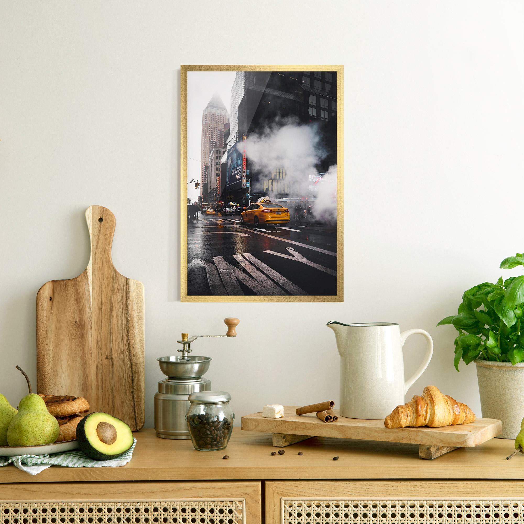 Plakat w Ramie Taxi Smoke City mockup 8