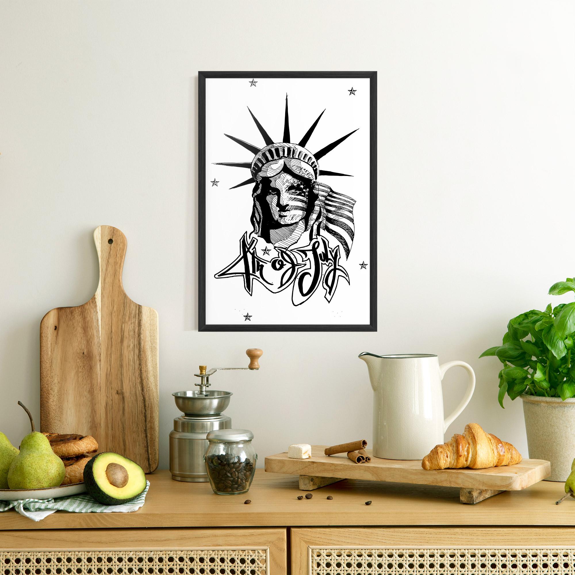 Plakat w Ramie Head Of Liberty Statue mockup 8