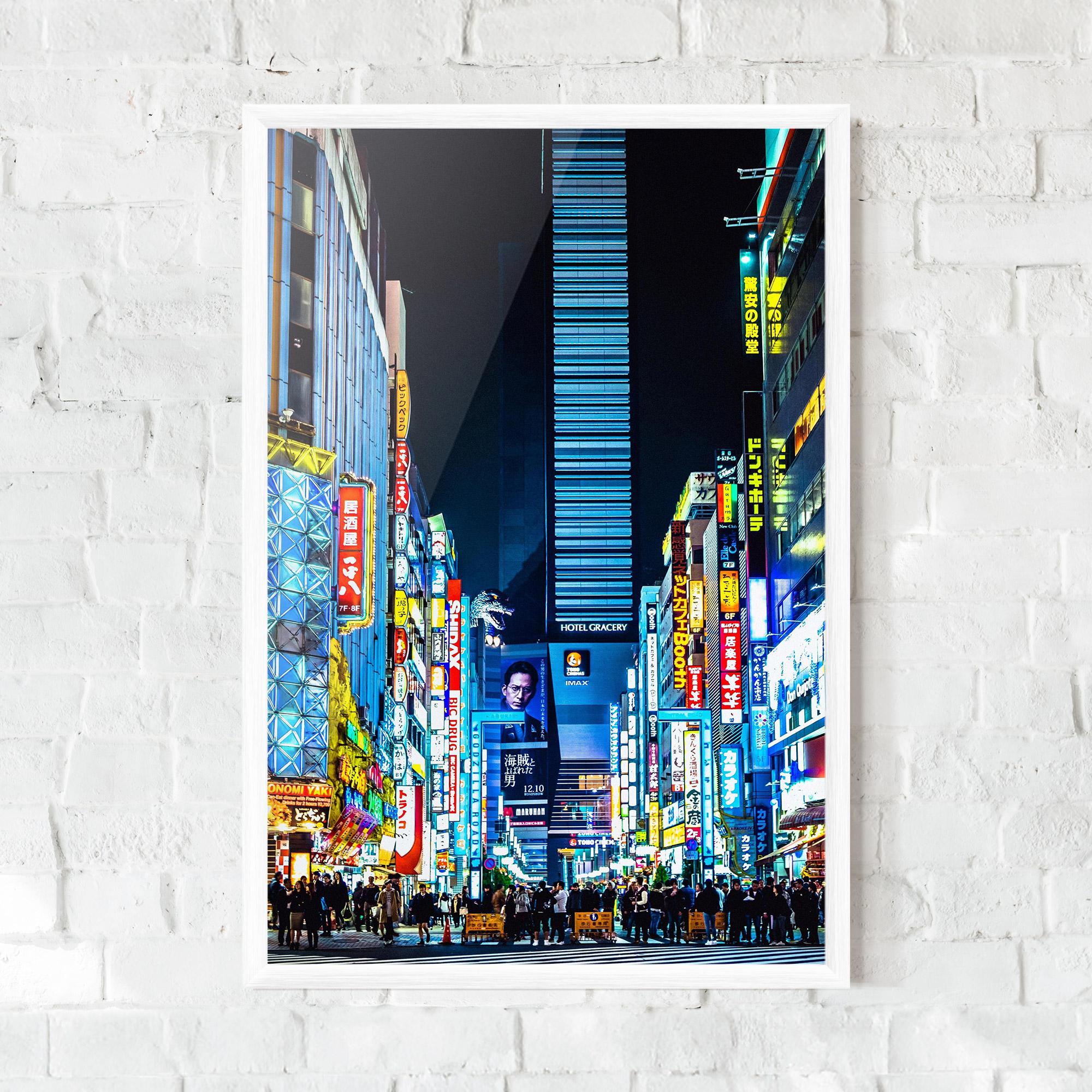 Plakat w Ramie Colorful City Lights mockup 0
