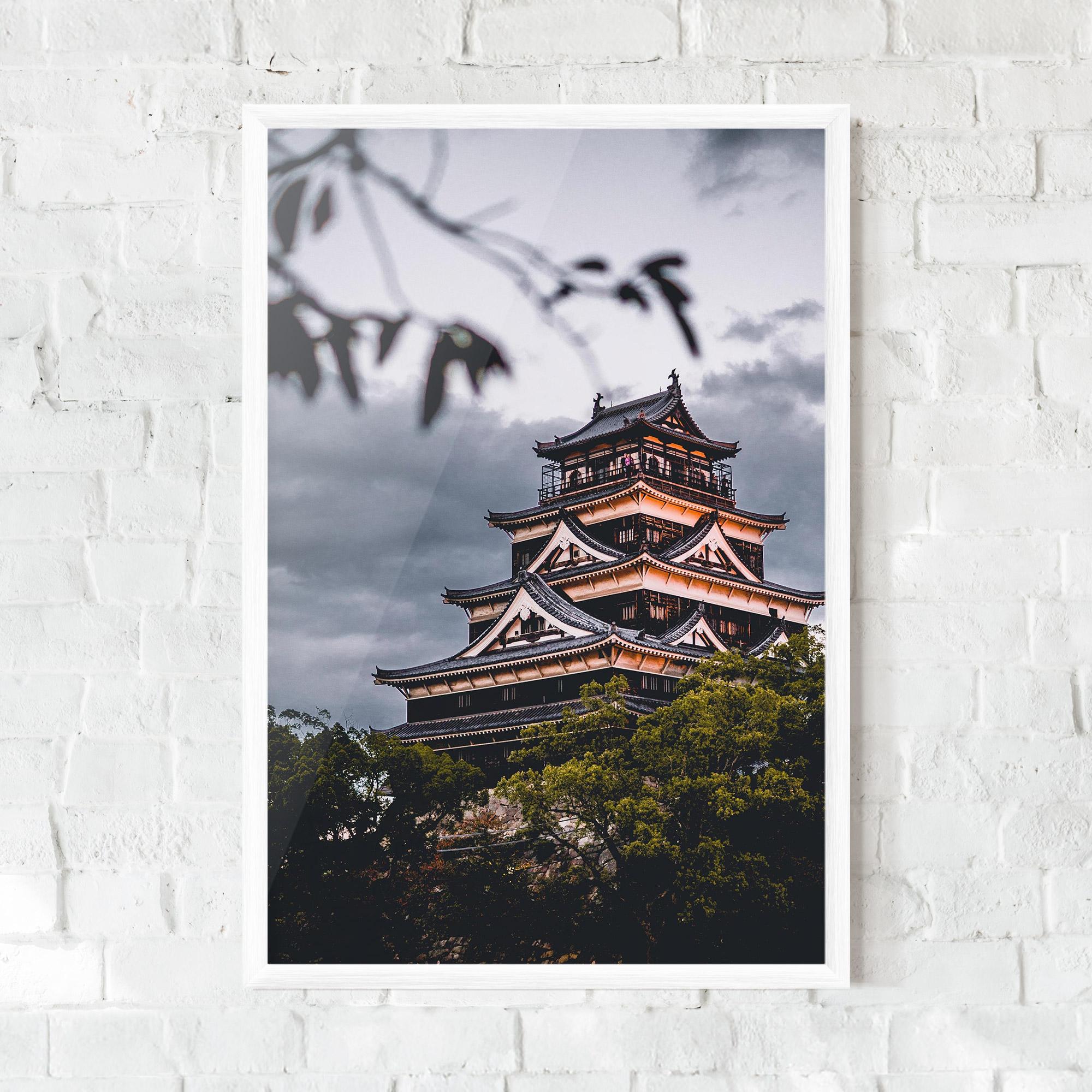 Plakat w Ramie Hiroshima Castle mockup 0