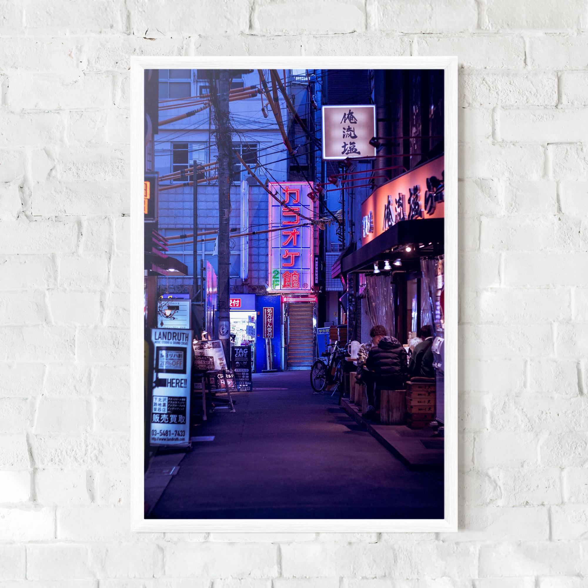 Plakat w Ramie Purple Blue Lights mockup 0