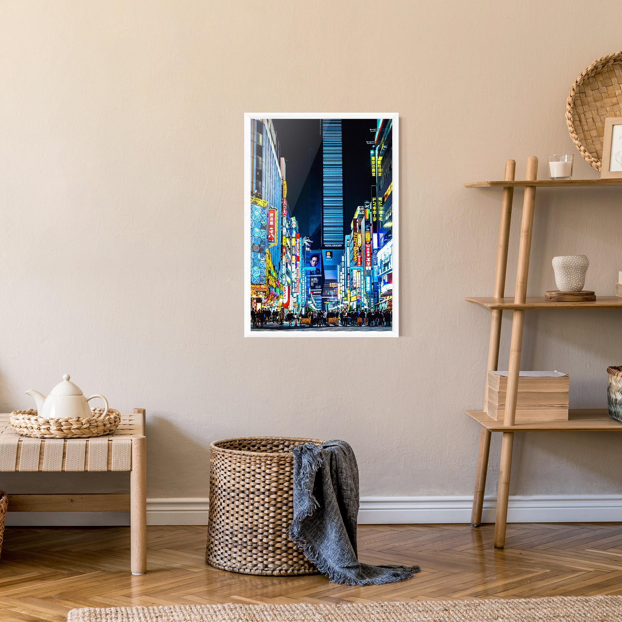 Plakat w Ramie Colorful City Lights mockup 9