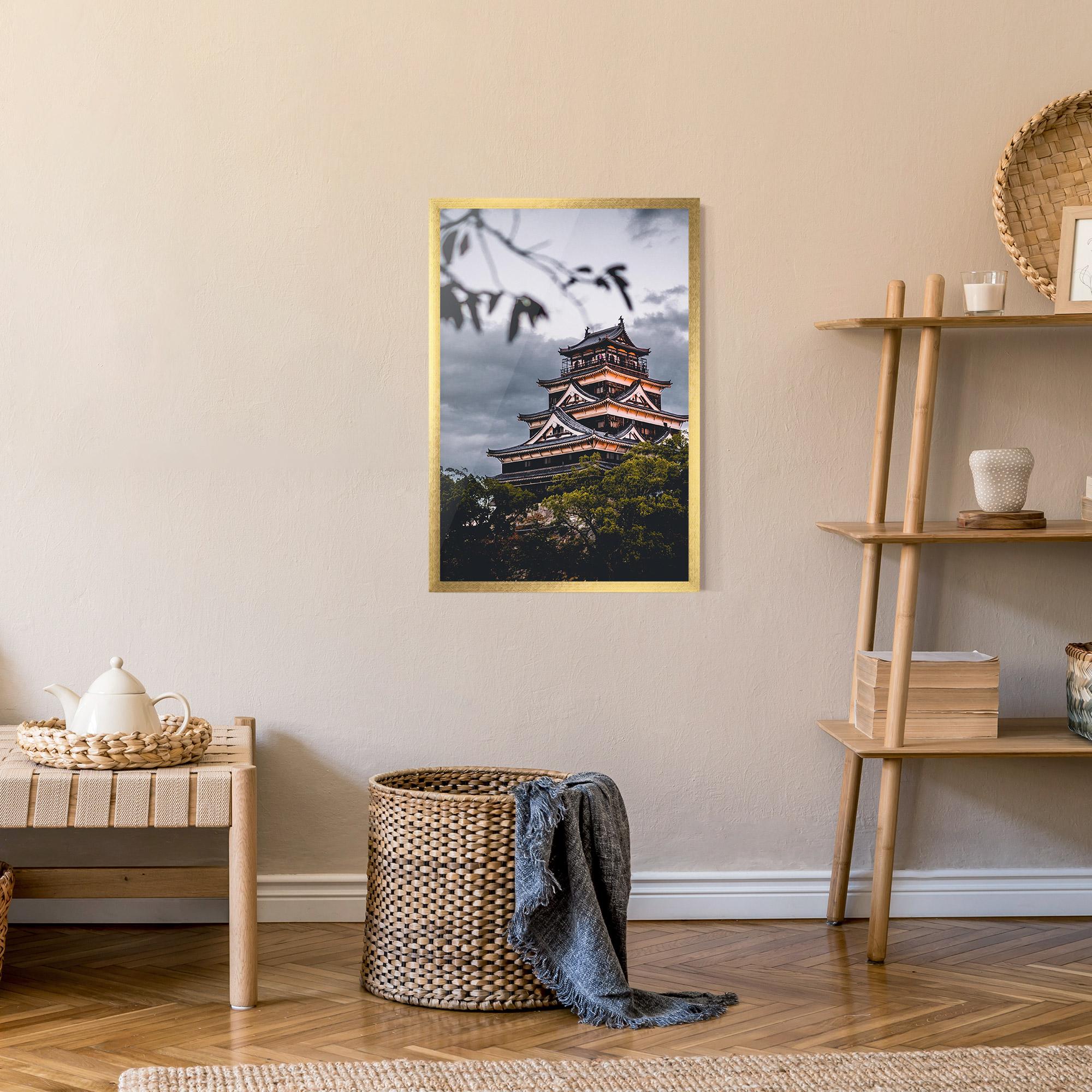 Plakat w Ramie Hiroshima Castle mockup 9