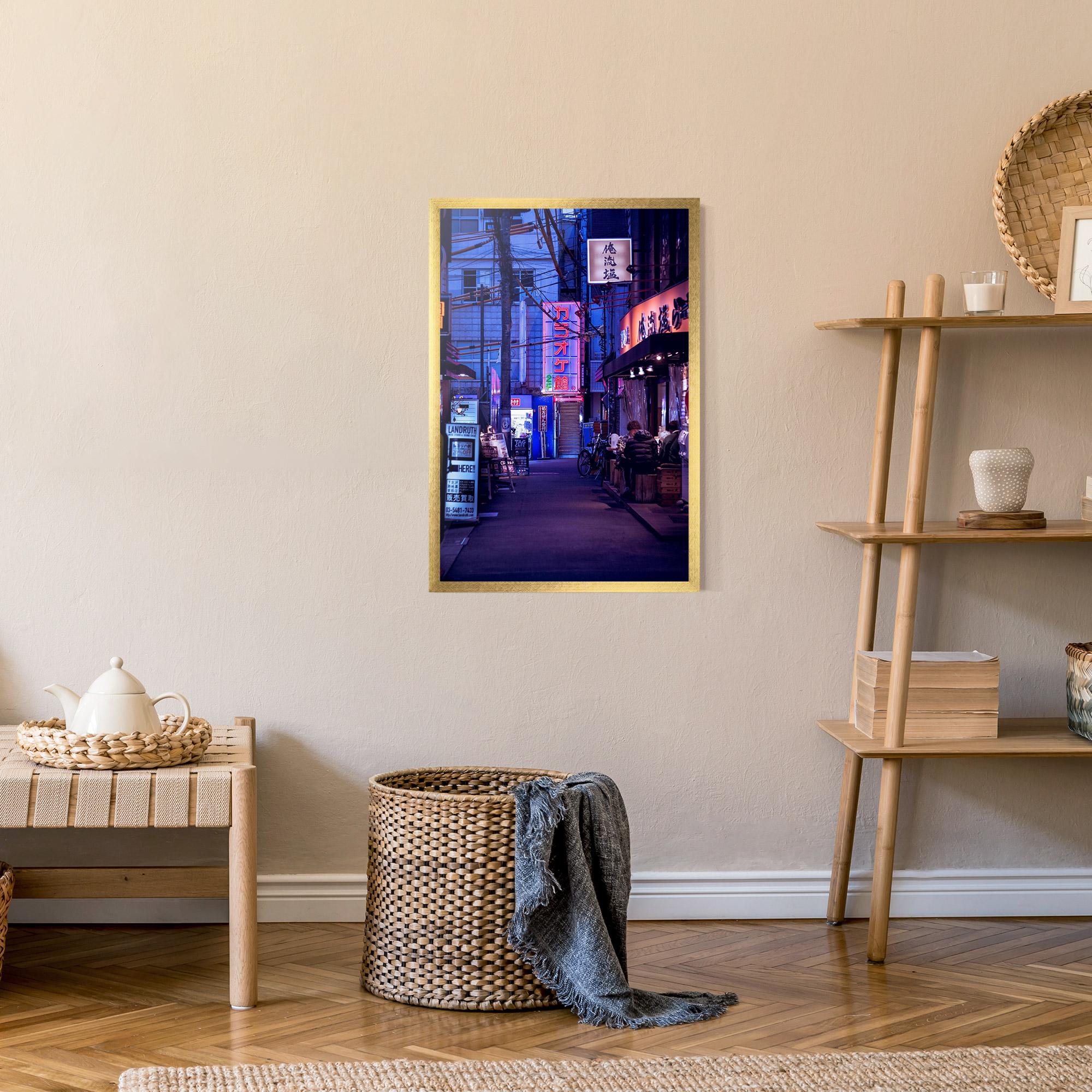 Plakat w Ramie Purple Blue Lights mockup 9