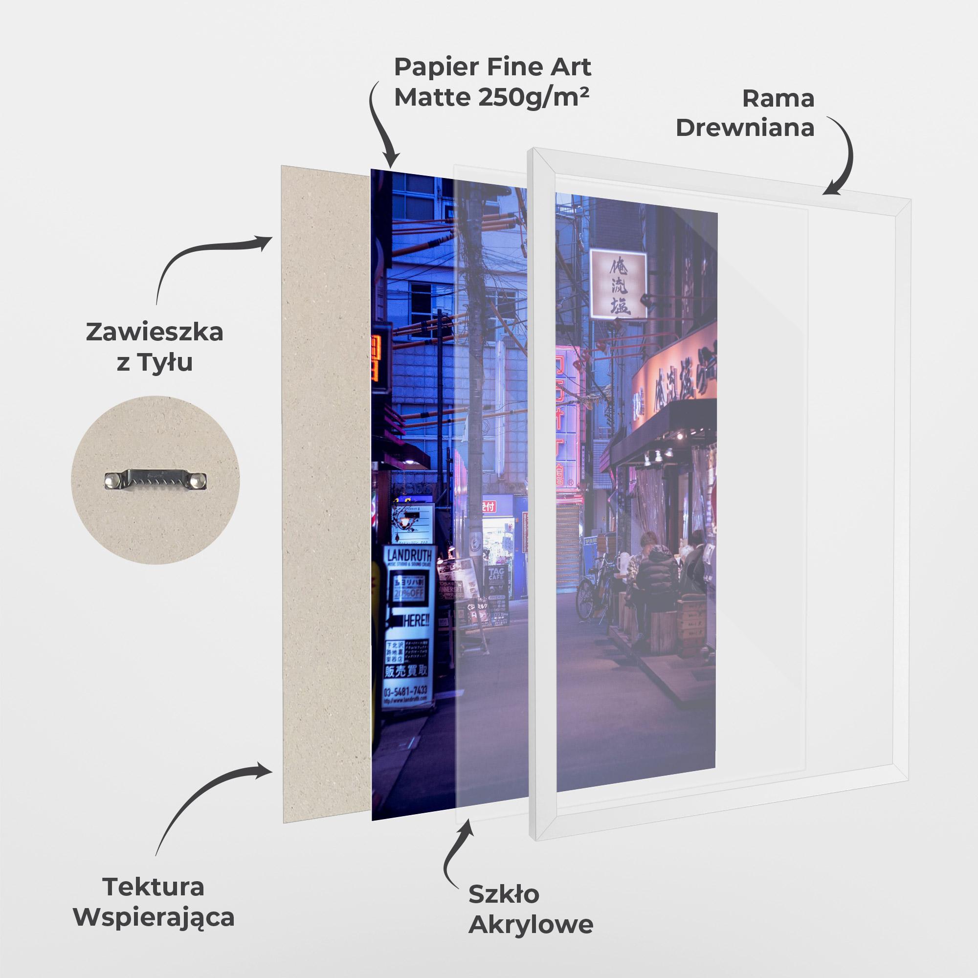 Plakat w Ramie Purple Blue Lights mockup 1