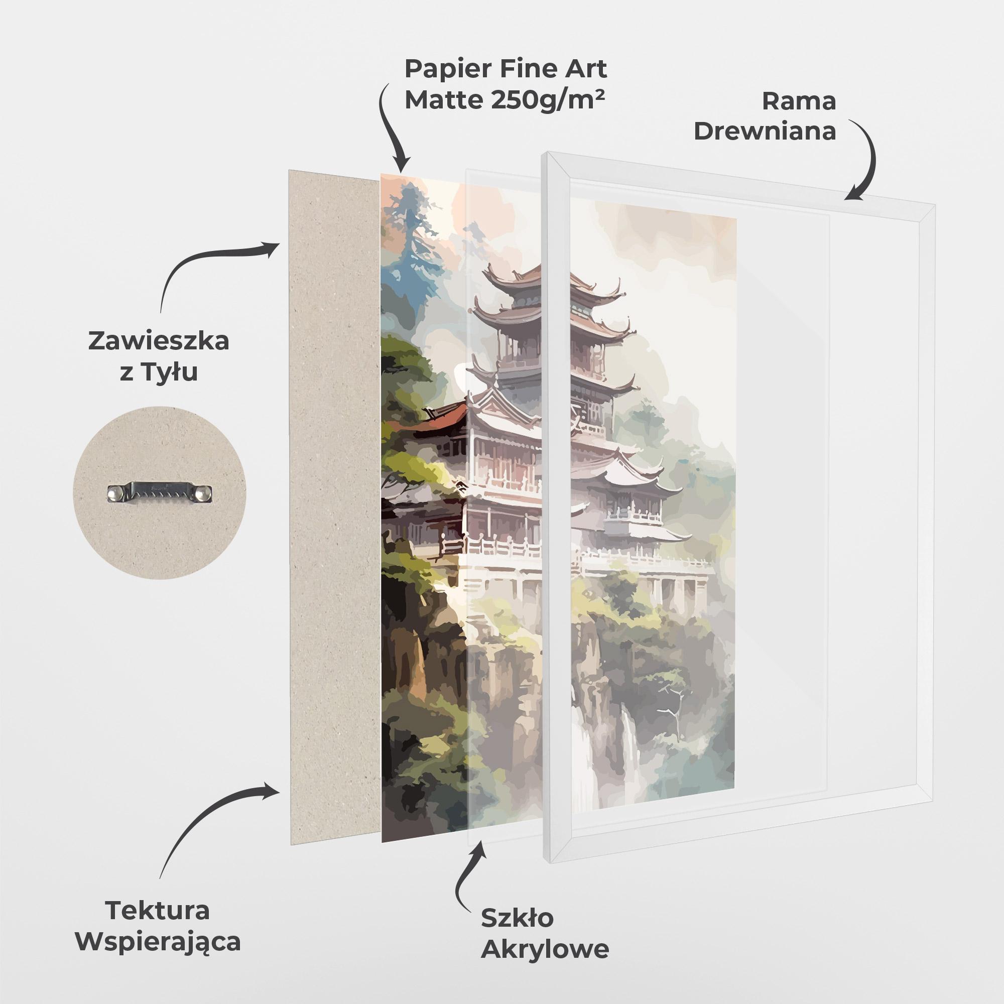 Plakat w Ramie Temple Painting mockup 1