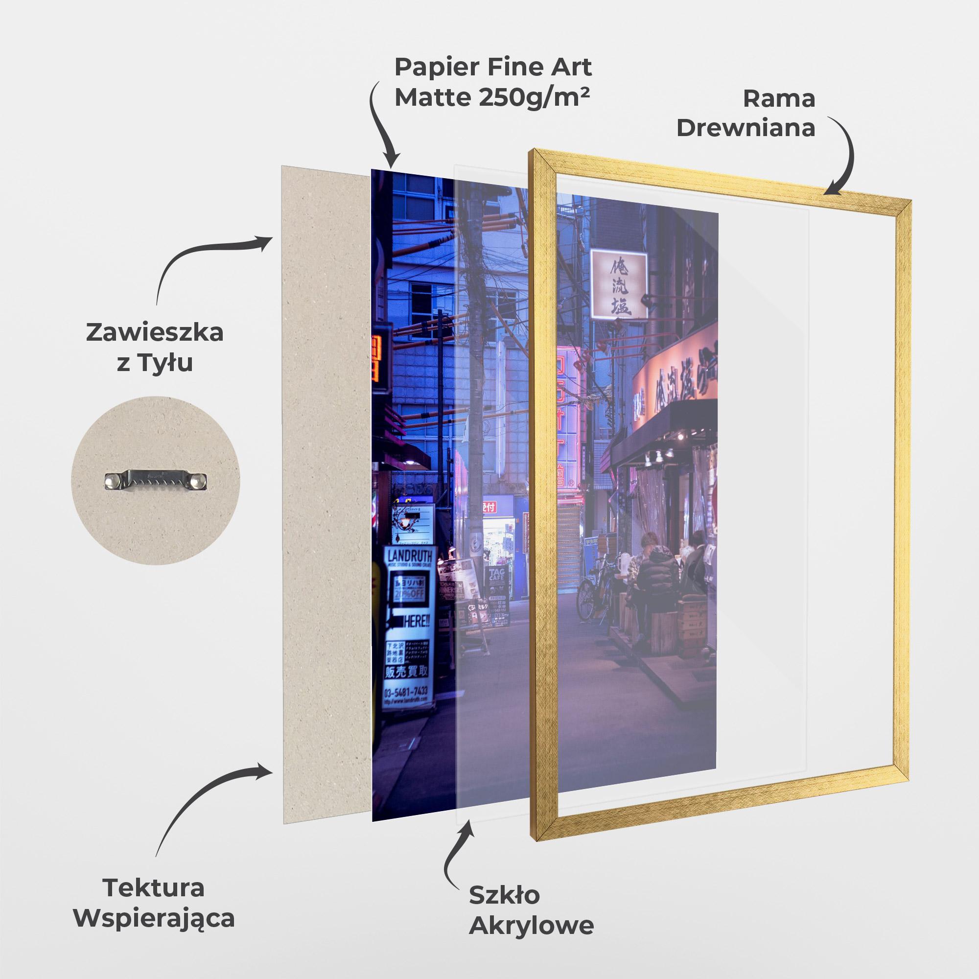 Plakat w Ramie Purple Blue Lights mockup 1