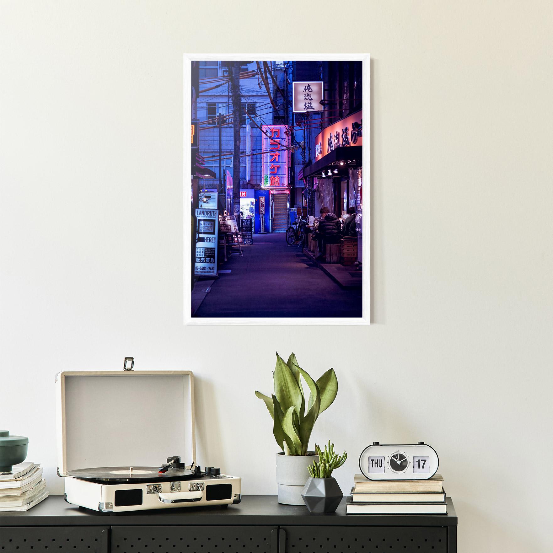 Plakat w Ramie Purple Blue Lights mockup 2