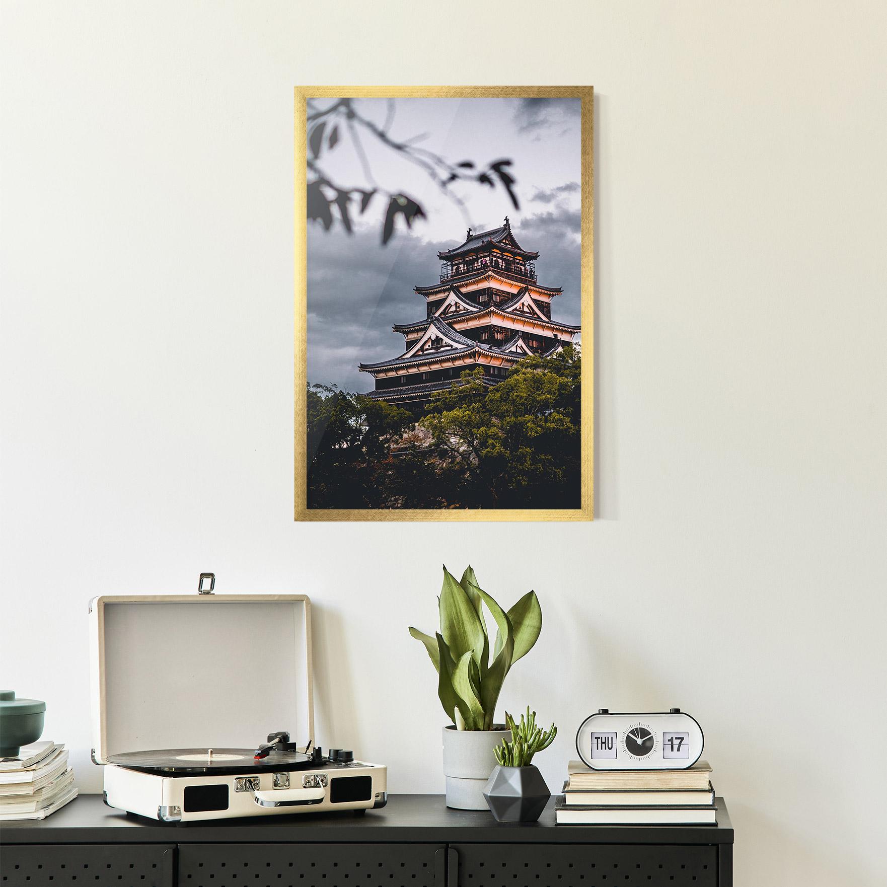 Plakat w Ramie Hiroshima Castle mockup 2