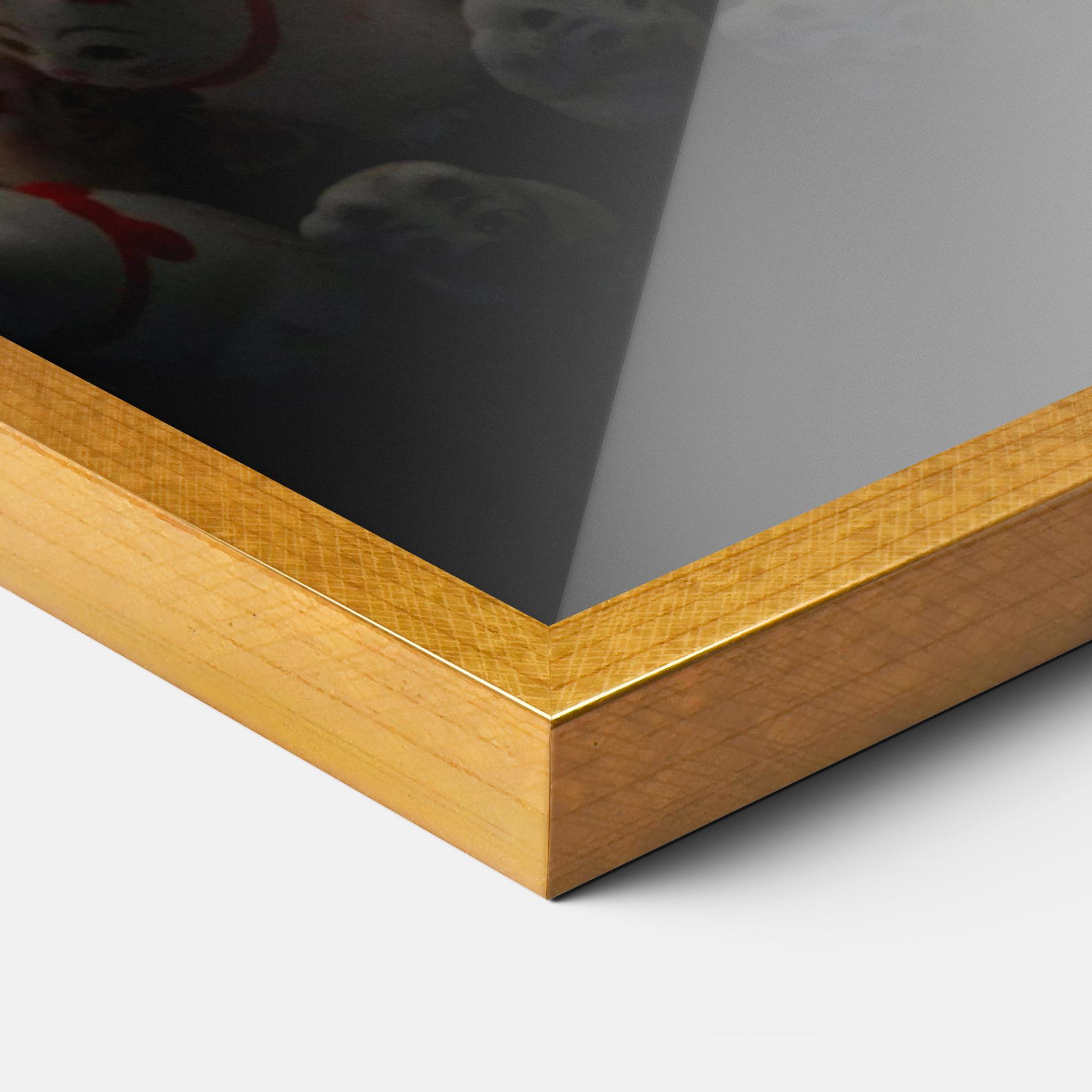 Plakat w Ramie White Lucky Cats mockup 3