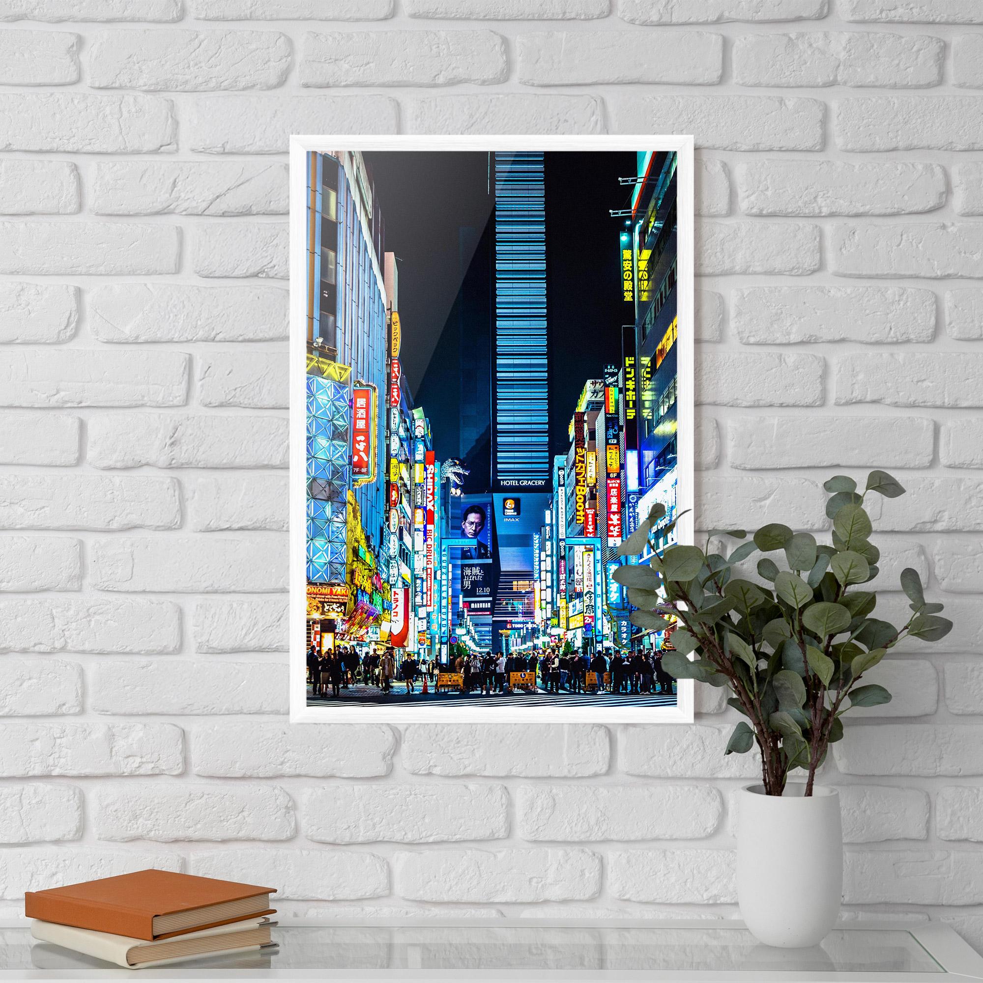 Plakat w Ramie Colorful City Lights mockup 5