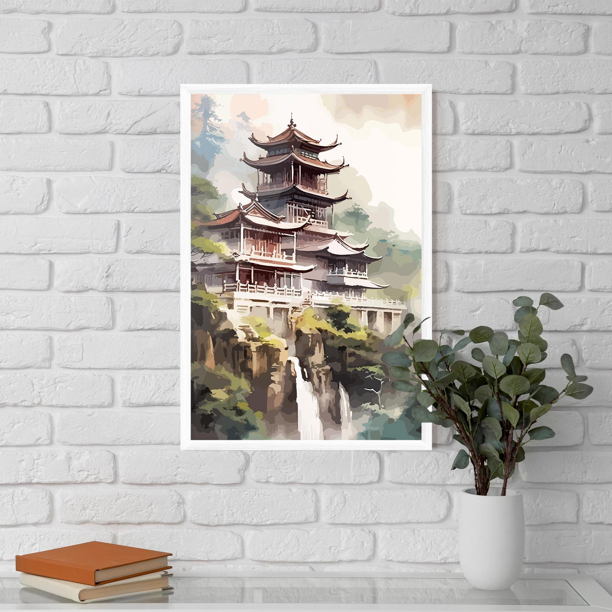 Plakat w Ramie Temple Painting mockup 5