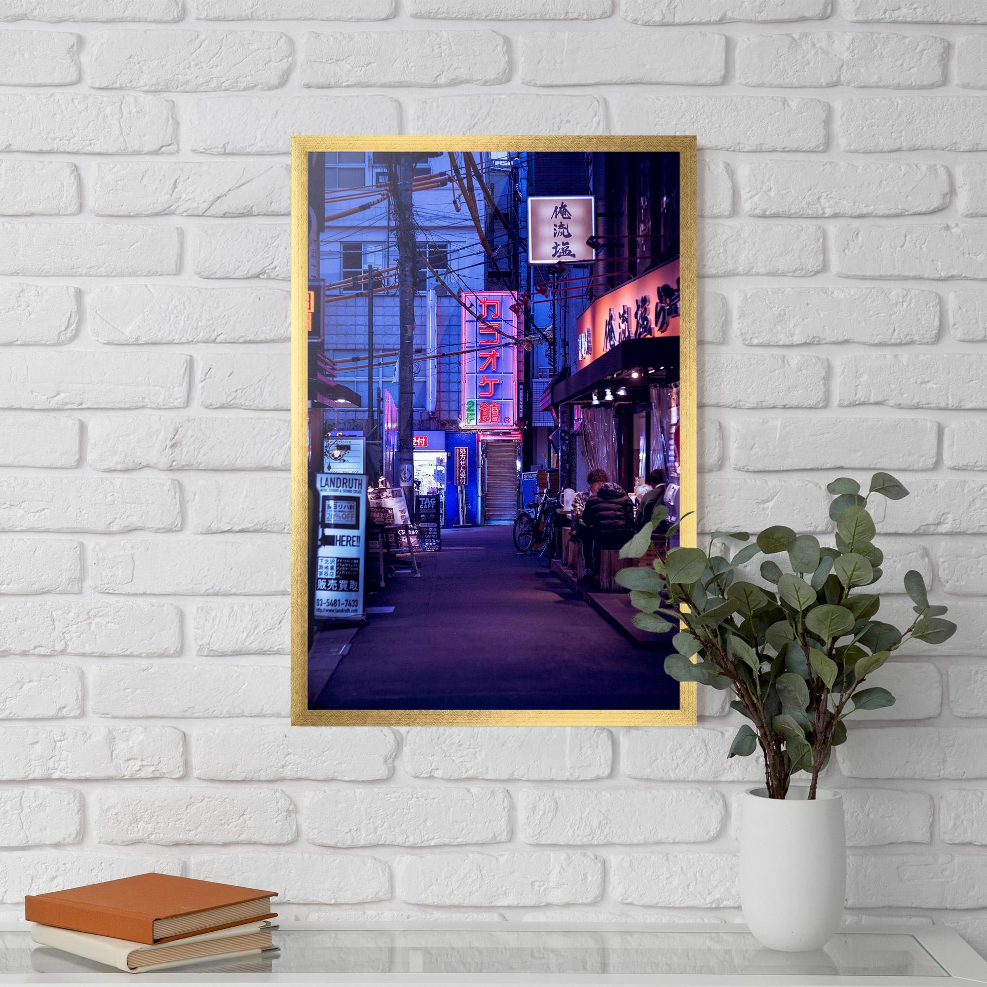 Plakat w Ramie Purple Blue Lights mockup 5
