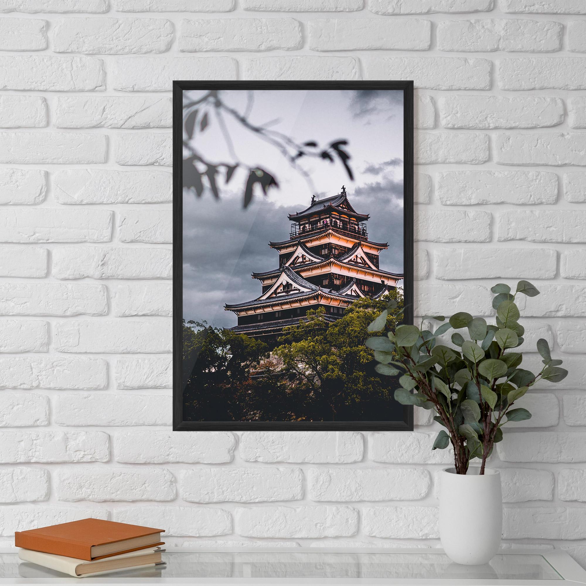 Plakat w Ramie Hiroshima Castle mockup 5