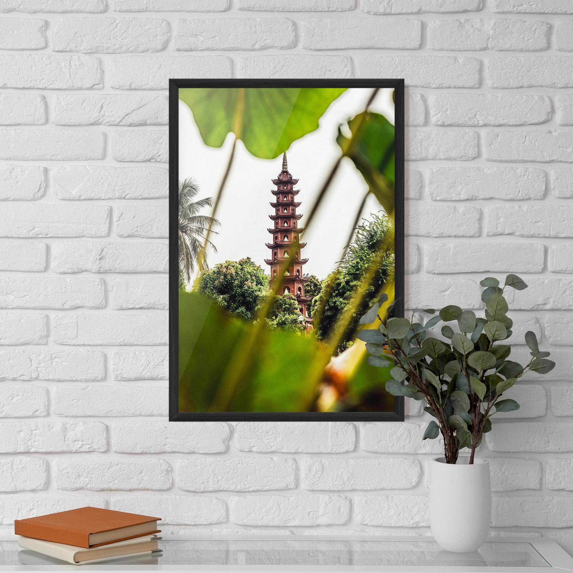 Plakat w Ramie Tran Quoc Pagoda mockup 5