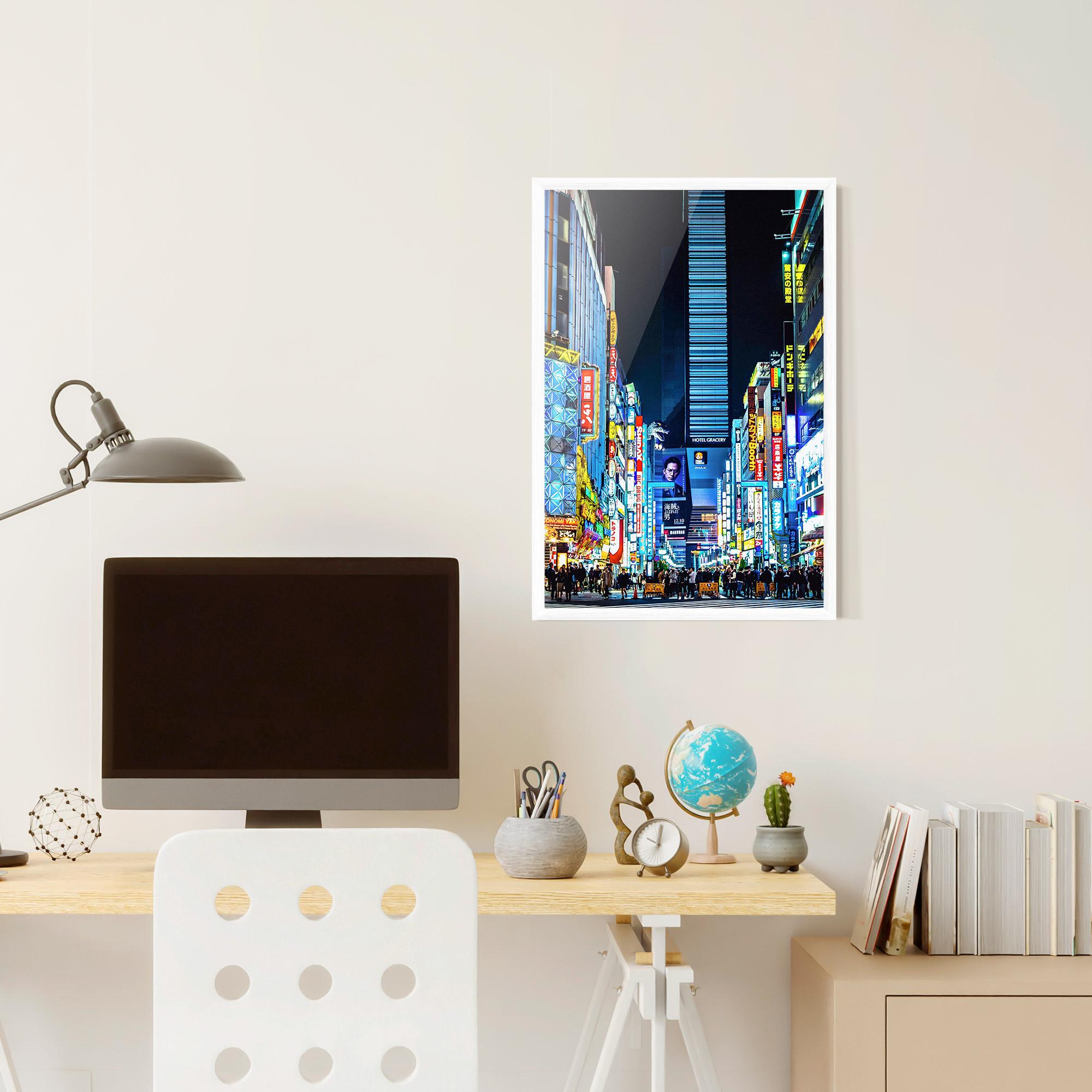 Plakat w Ramie Colorful City Lights mockup 6