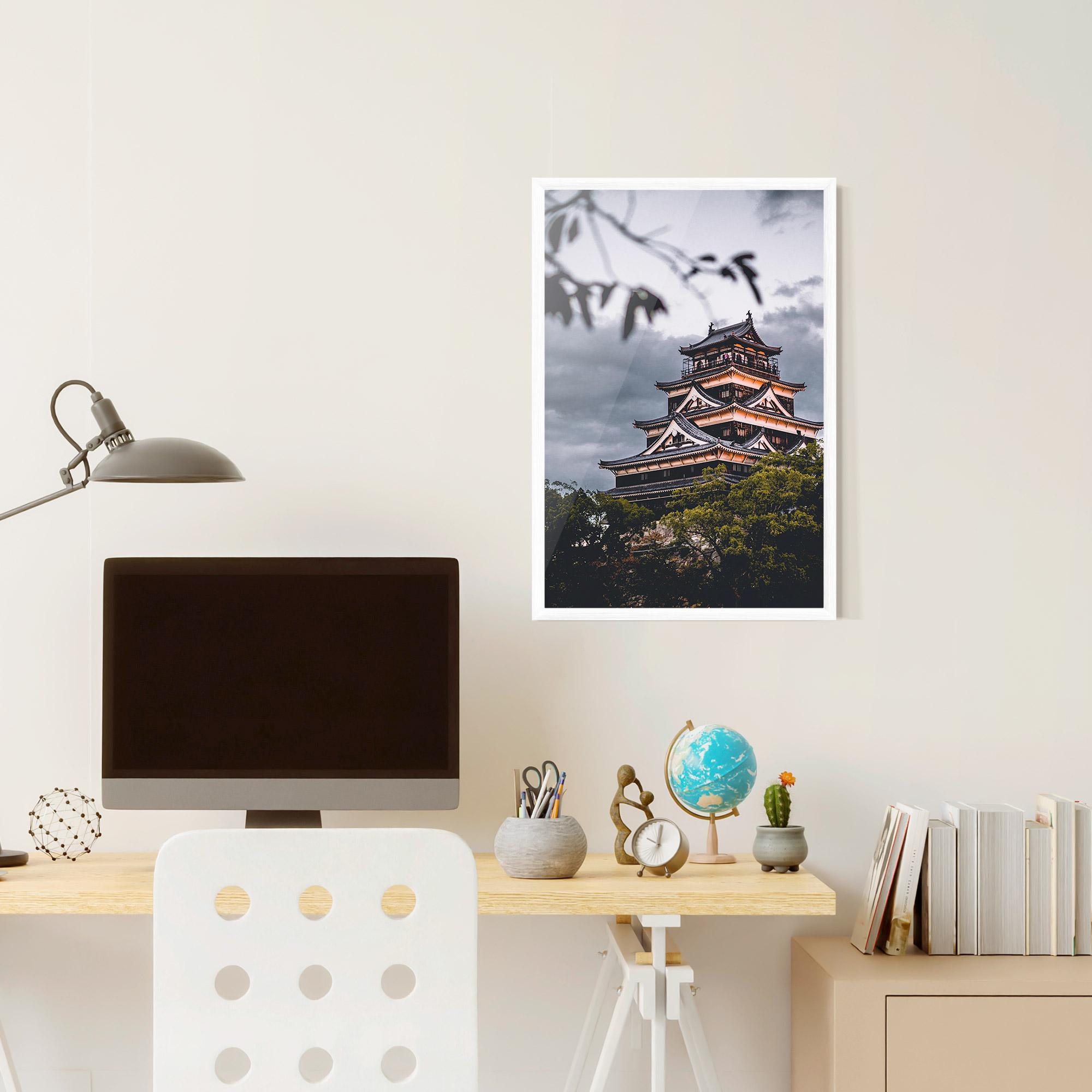 Plakat w Ramie Hiroshima Castle mockup 6