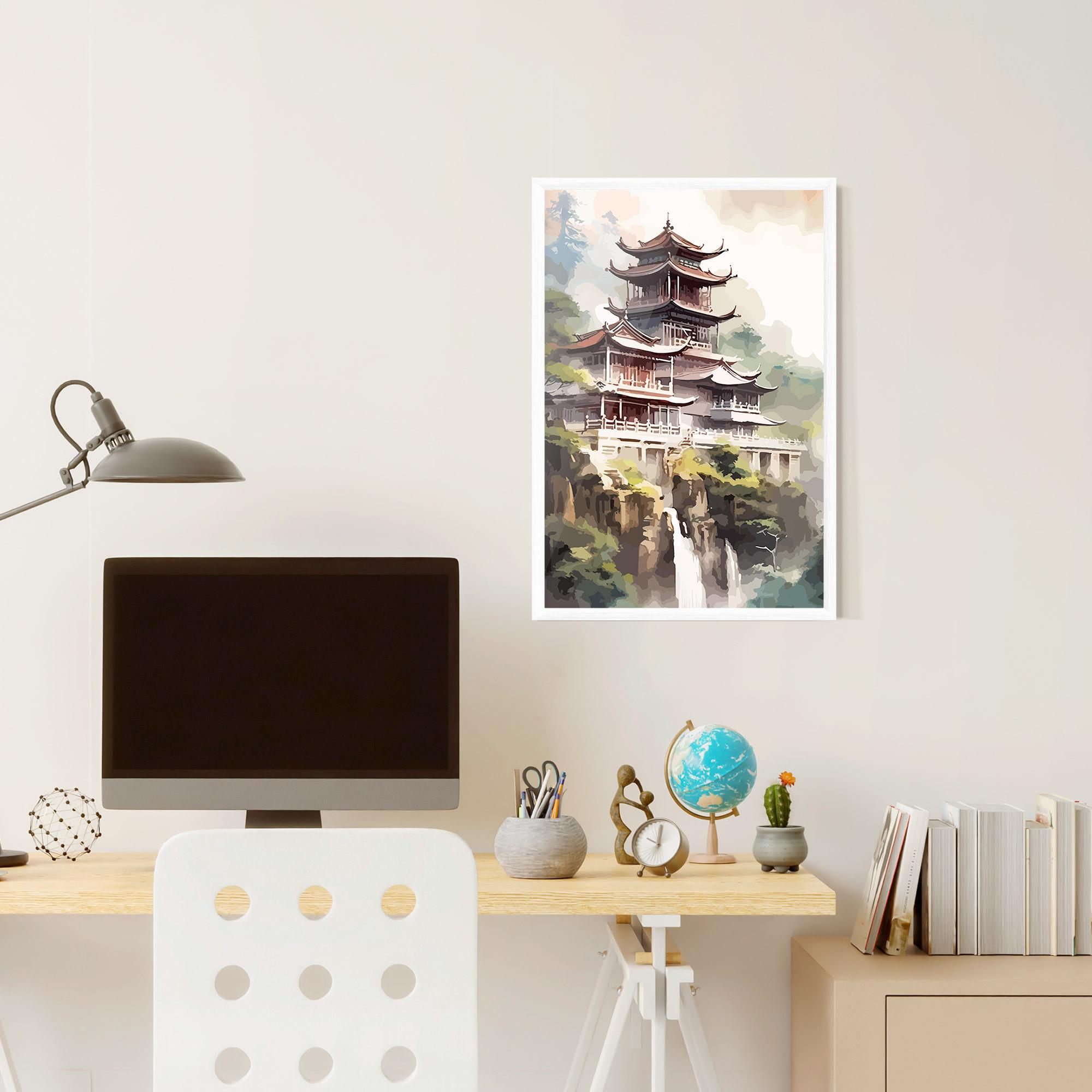 Plakat w Ramie Temple Painting mockup 6