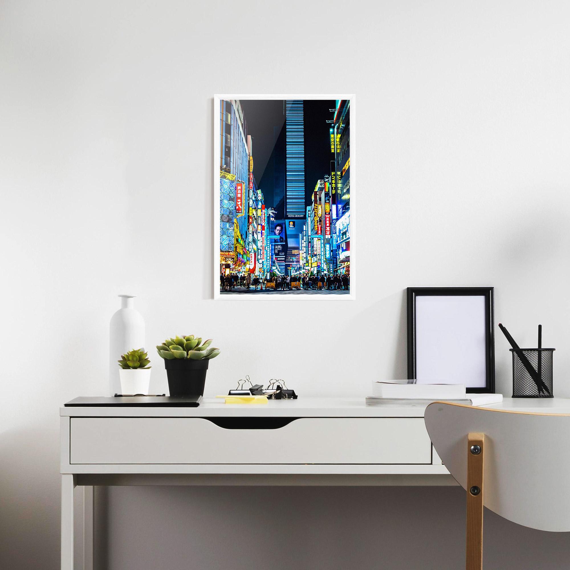 Plakat w Ramie Colorful City Lights mockup 7