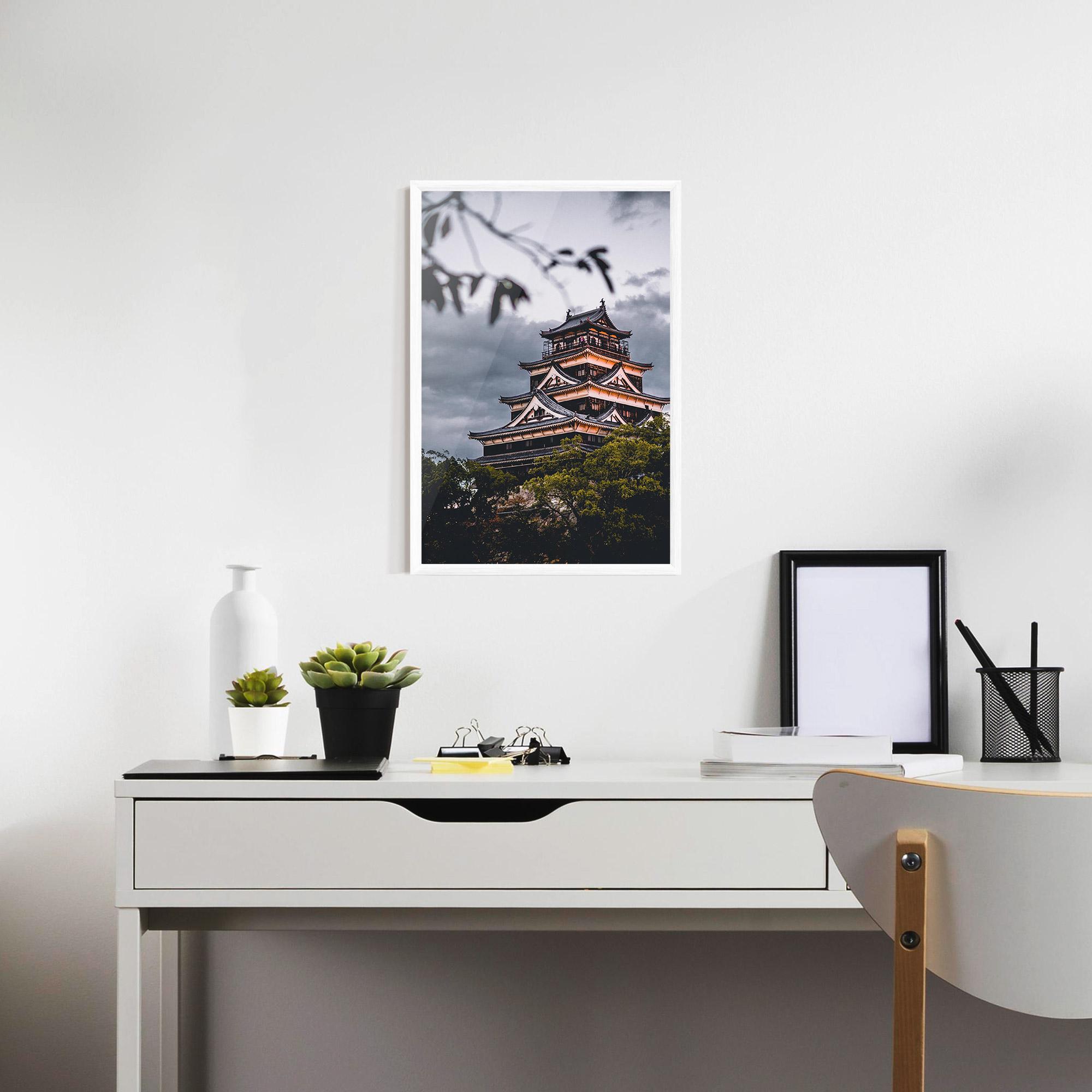 Plakat w Ramie Hiroshima Castle mockup 7
