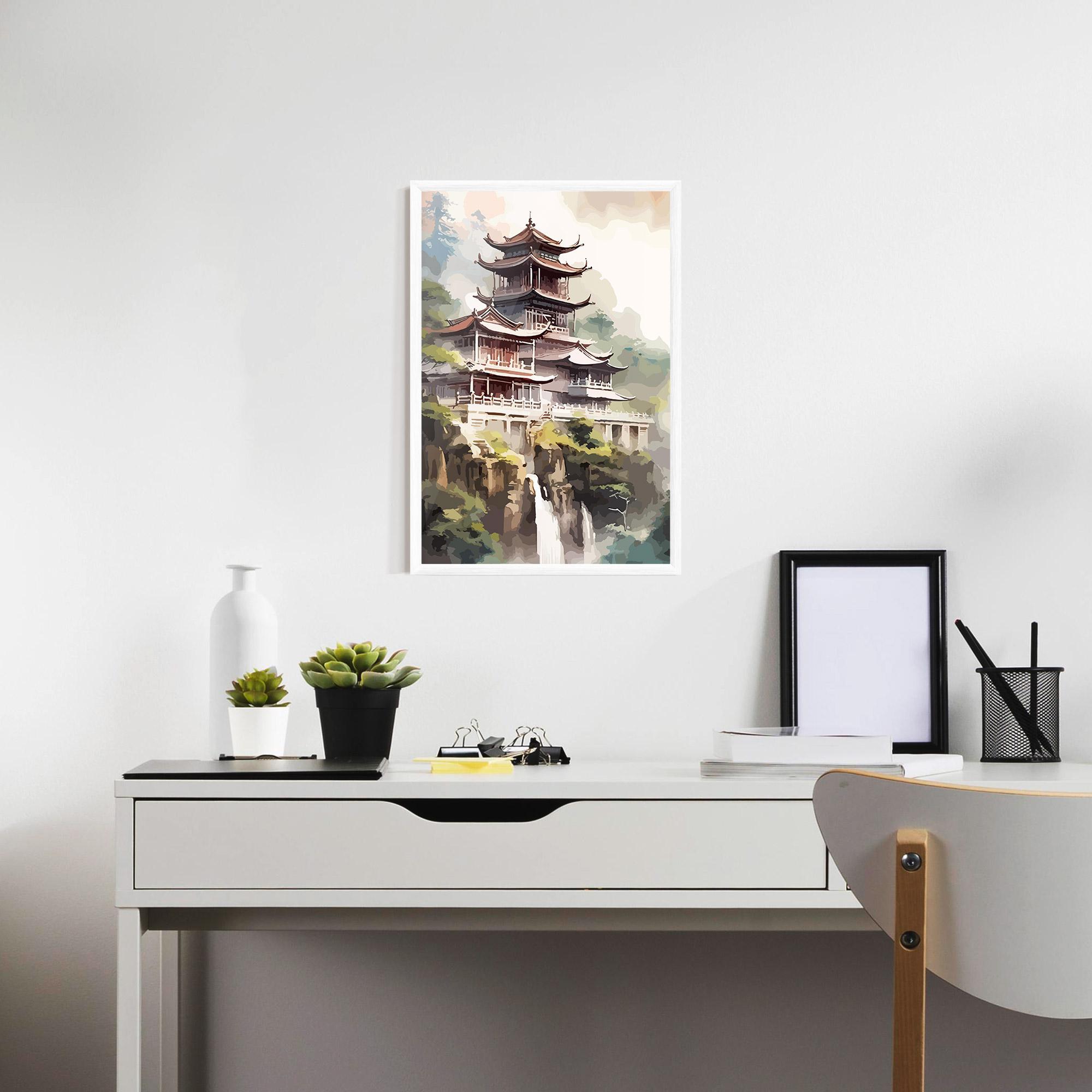 Plakat w Ramie Temple Painting mockup 7