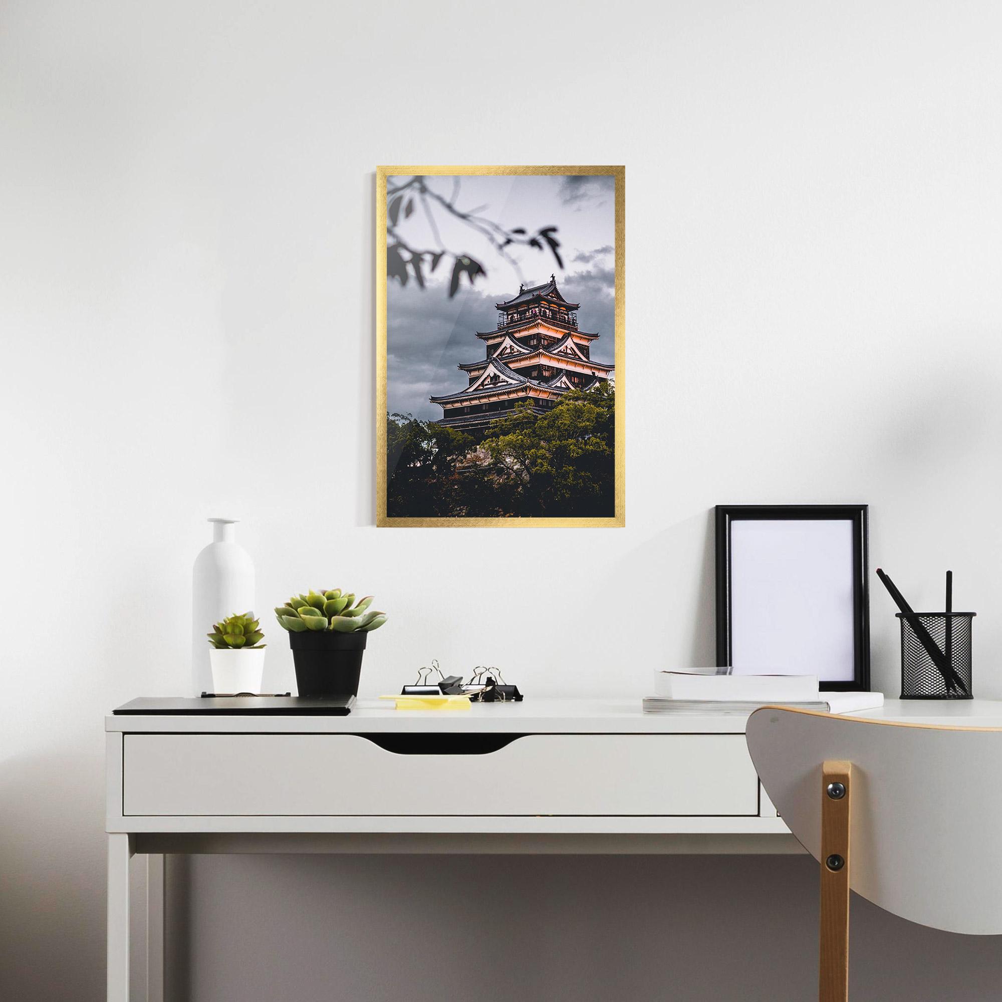 Plakat w Ramie Hiroshima Castle mockup 7