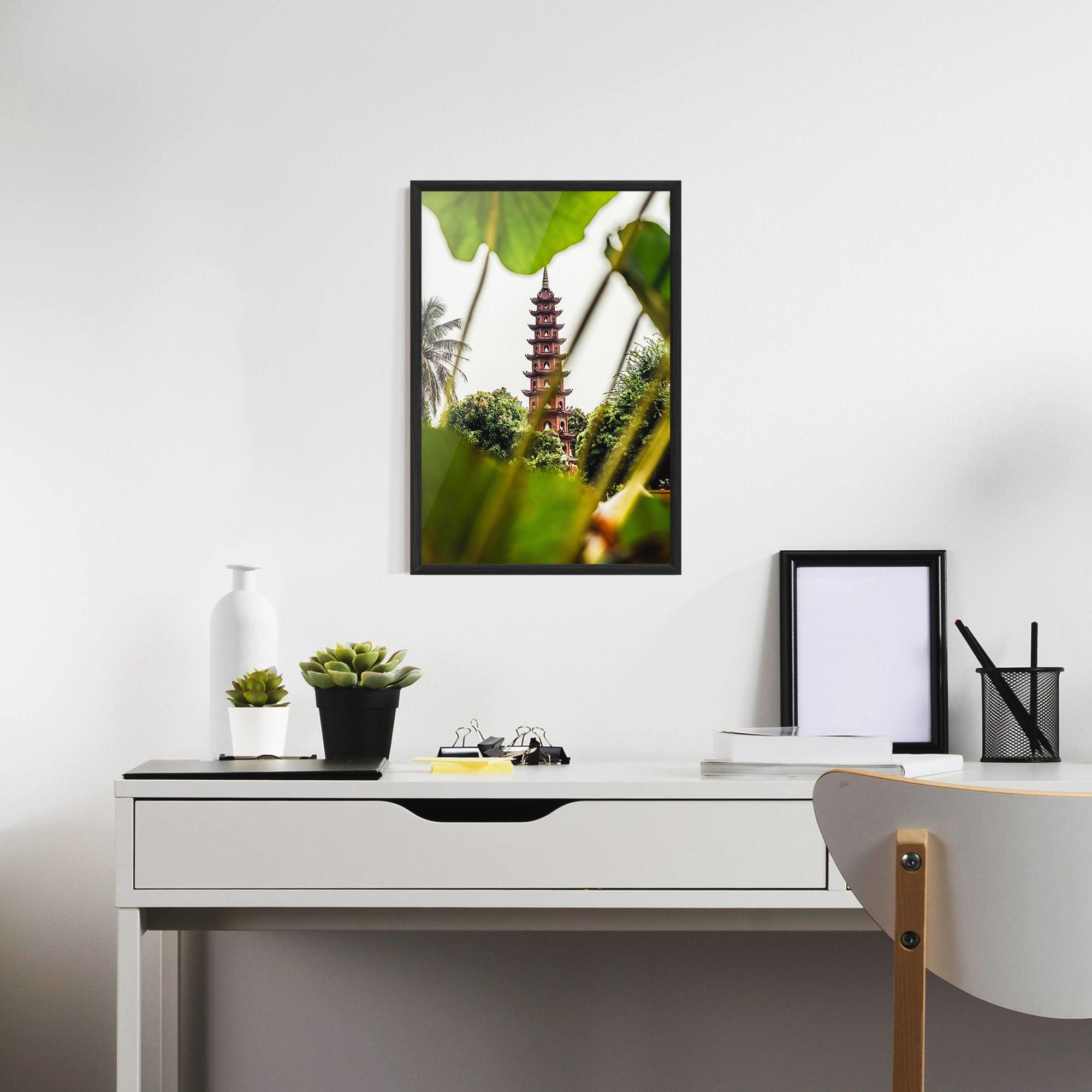 Plakat w Ramie Tran Quoc Pagoda mockup 7