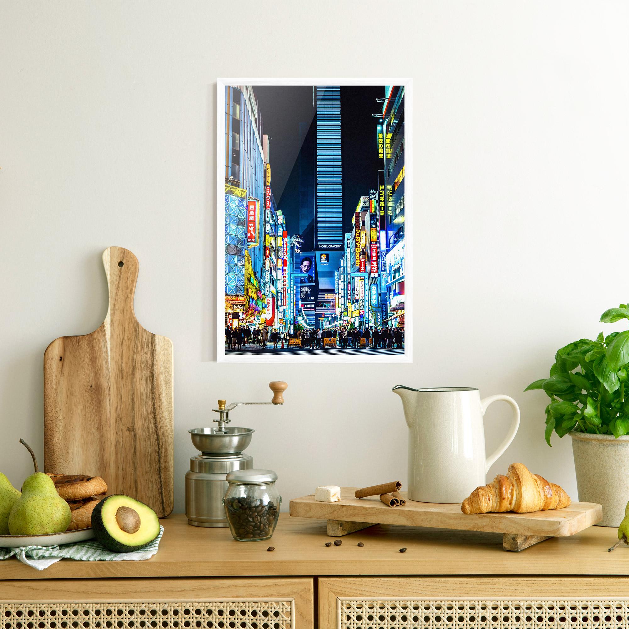 Plakat w Ramie Colorful City Lights mockup 8