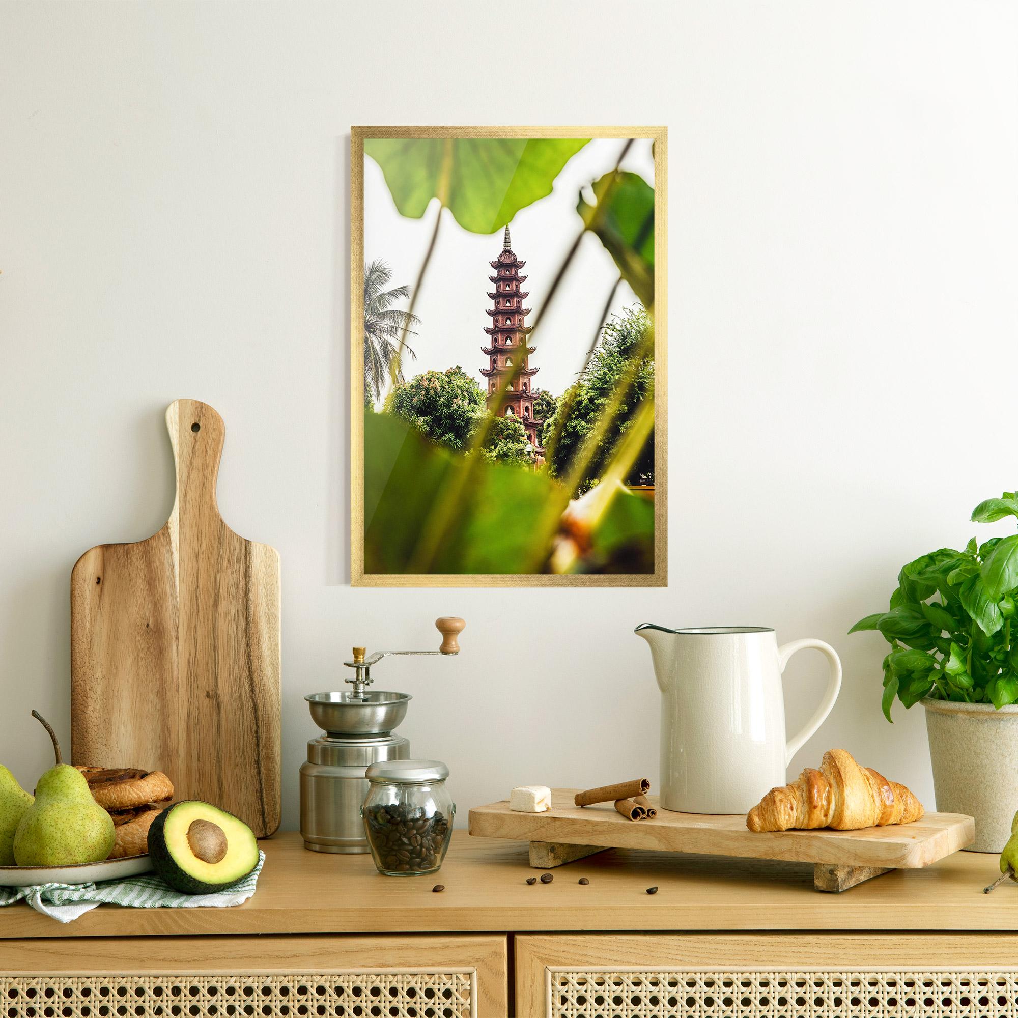 Plakat w Ramie Tran Quoc Pagoda mockup 8